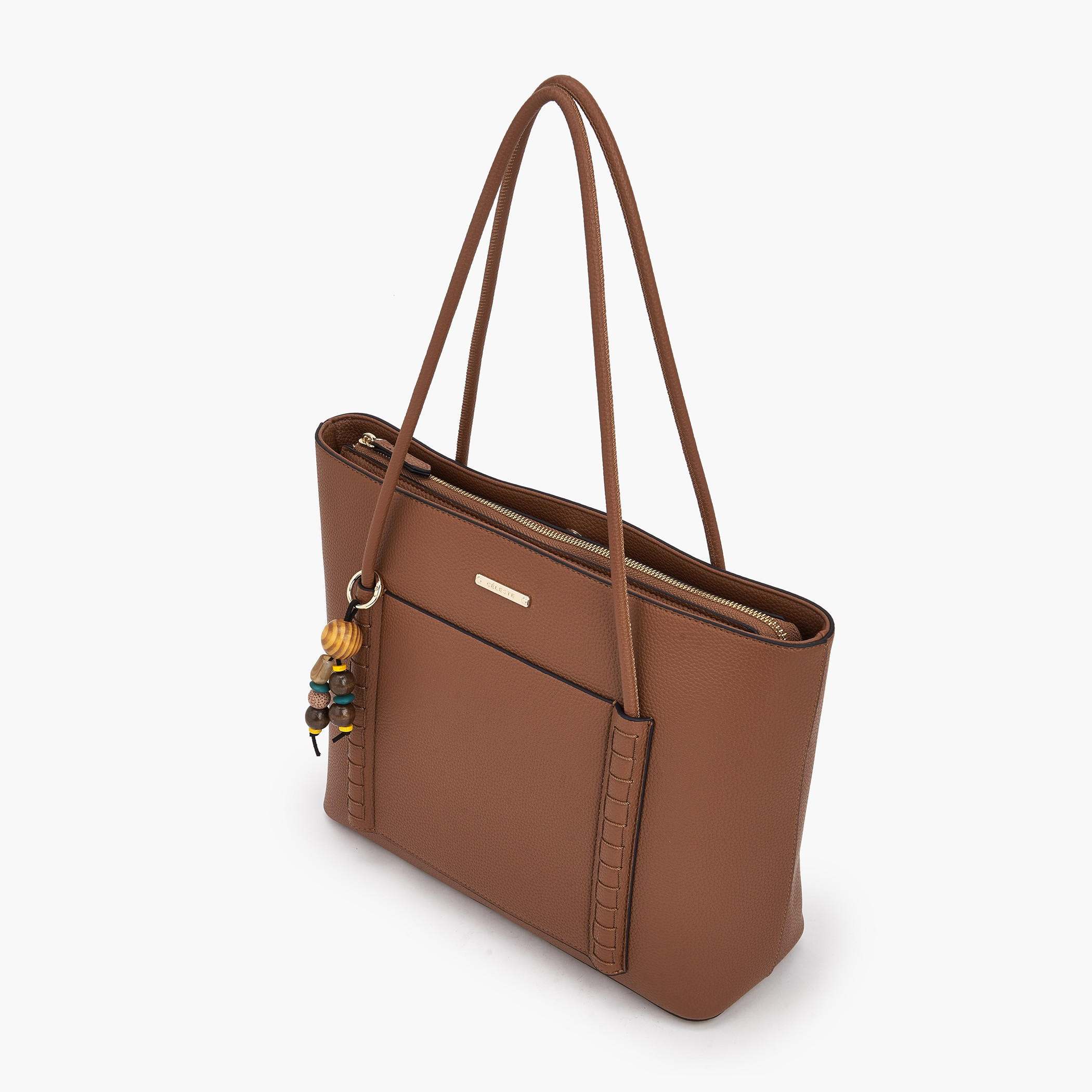 Celeste Textured Tote Bag with Bag Charm-women-bagsandwallets-handbags-image-5
