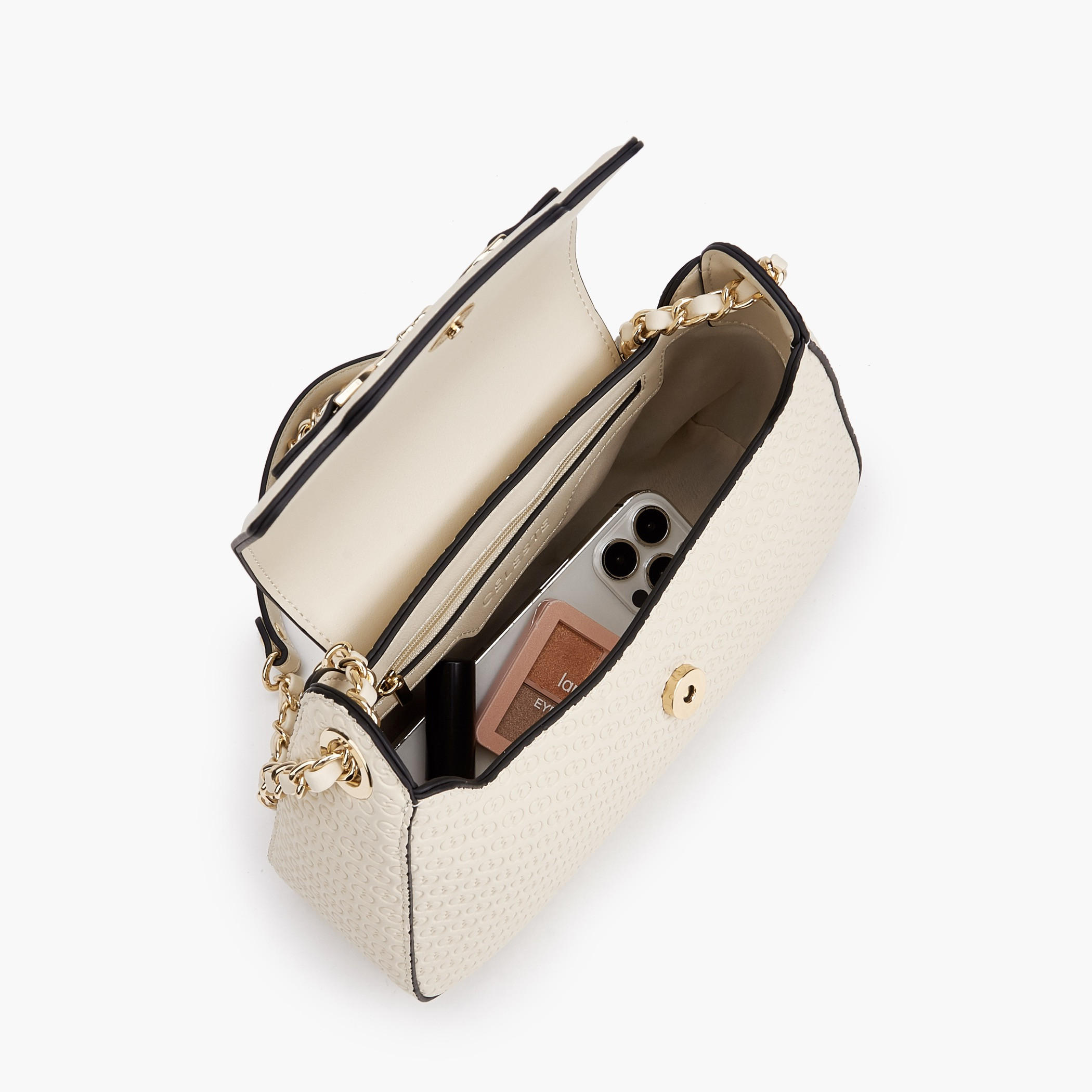 شنطة كروس بودي بنقوش مونوجرام وحزام سلسلة من سيليست-women-bagsandwallets-handbags-image-8