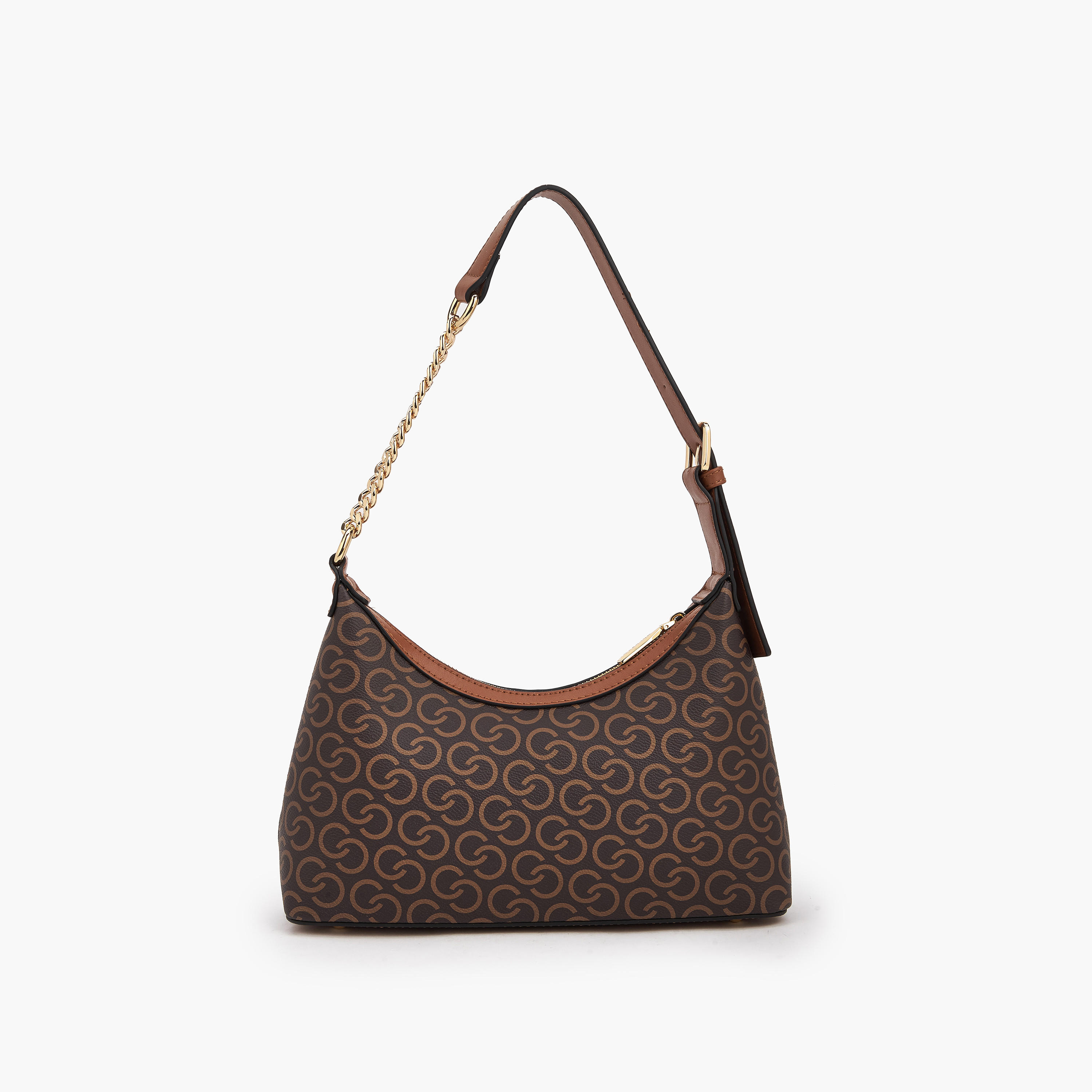 شنطة كتف بحزام سلسلة وطبعات مونوجرام من سيليست-women-bagsandwallets-handbags-image-5