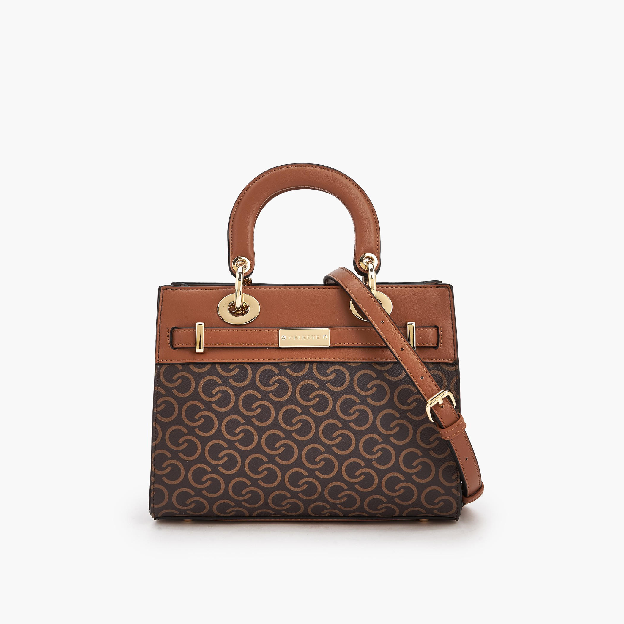شنطة توتي بمقابض وطبعات مونوجرام من سيليست-women-bagsandwallets-handbags-image-8