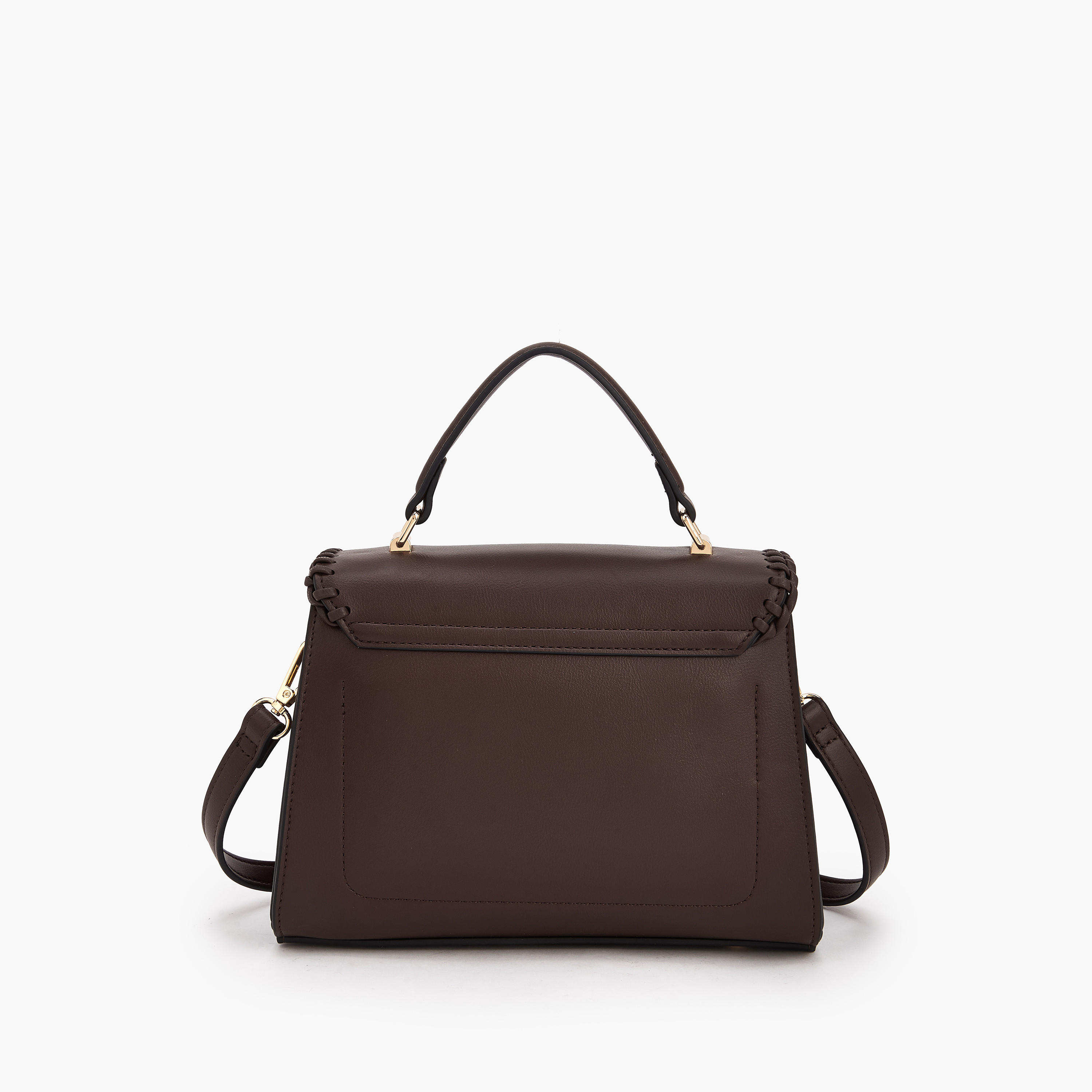 Celeste Stitch Design Satchel Bag with Twist Lock Closure-women-bagsandwallets-handbags-image-5
