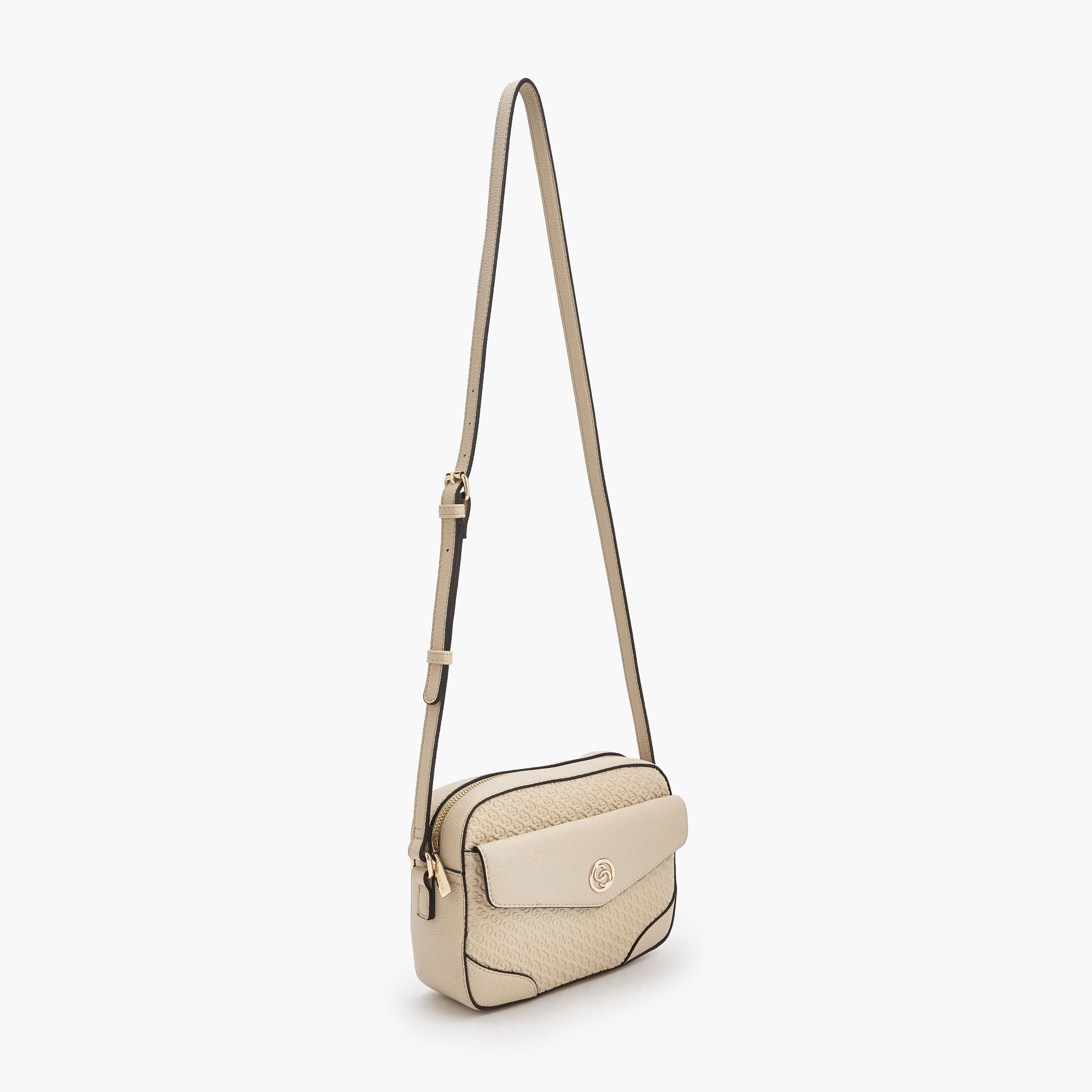 Celeste Monogram Embossed Crossbody Bag with Zip Closure-women-bagsandwallets-handbags-image-3