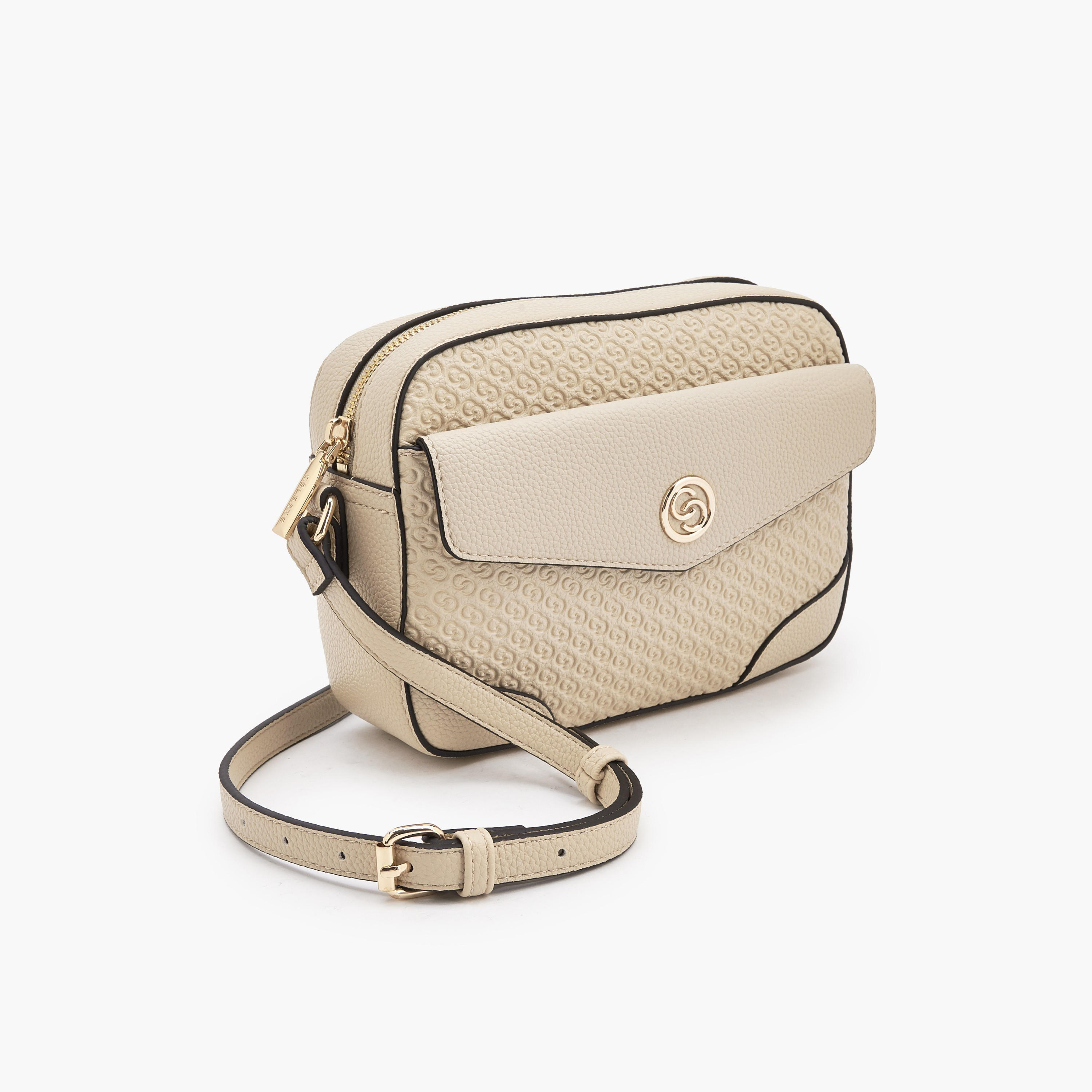 Celeste Monogram Embossed Crossbody Bag with Zip Closure-women-bagsandwallets-handbags-image-4