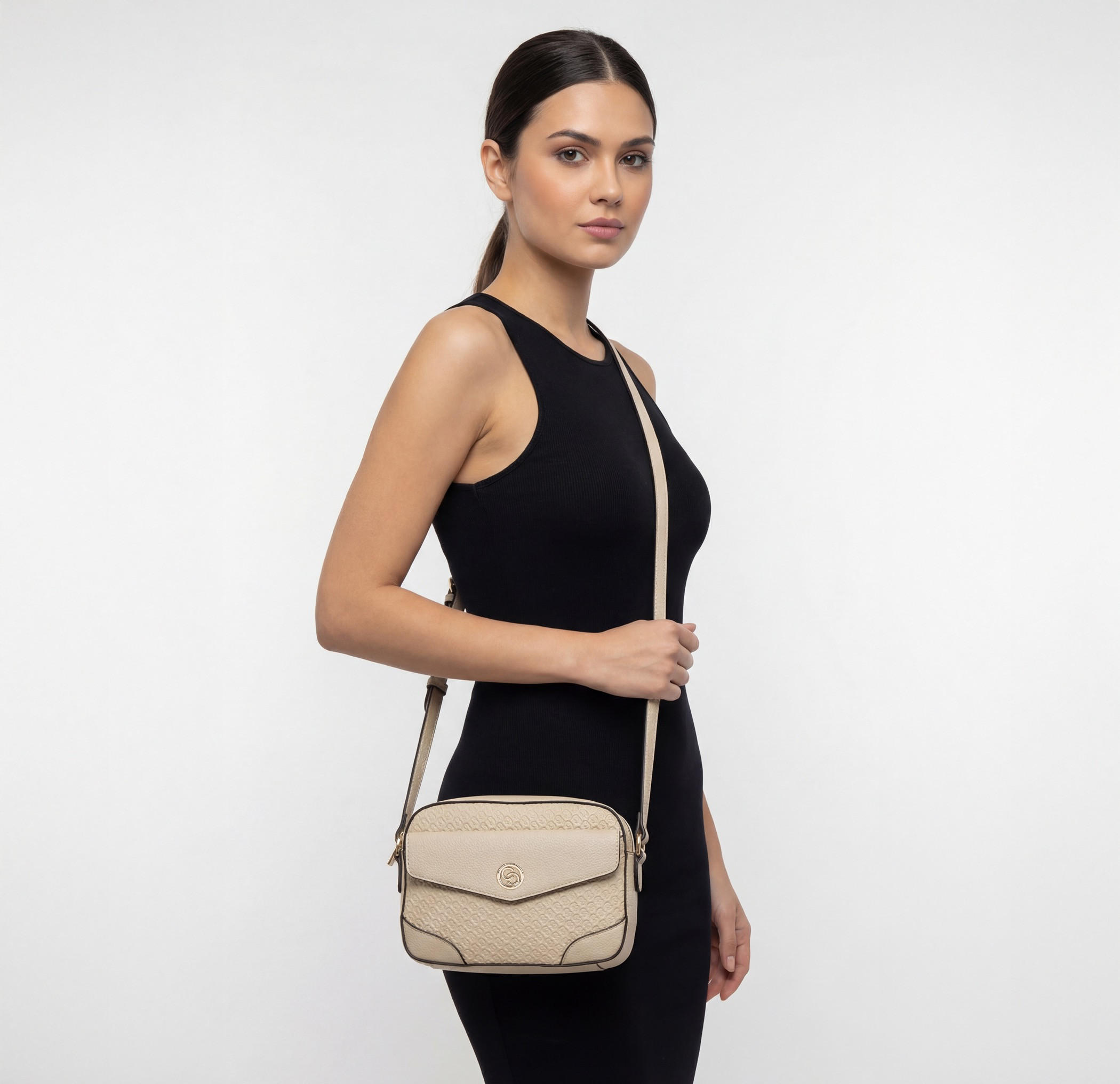 Celeste Monogram Embossed Crossbody Bag with Zip Closure-women-bagsandwallets-handbags-image-2