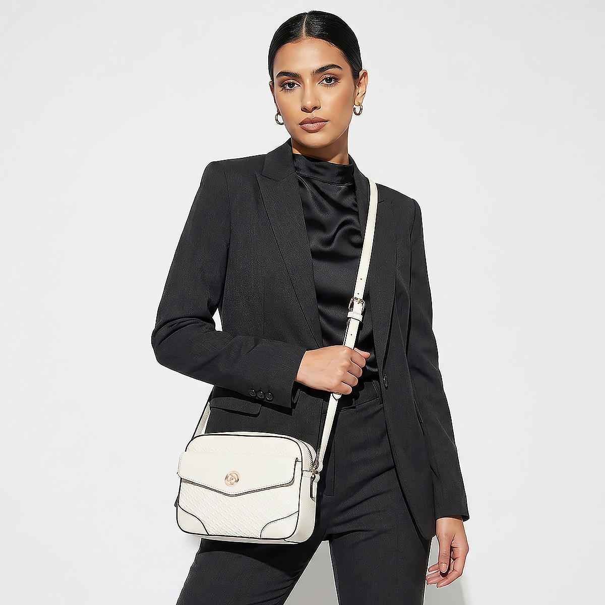 Celeste Monogram Embossed Crossbody Bag with Zip Closure-women-bagsandwallets-handbags-image-3