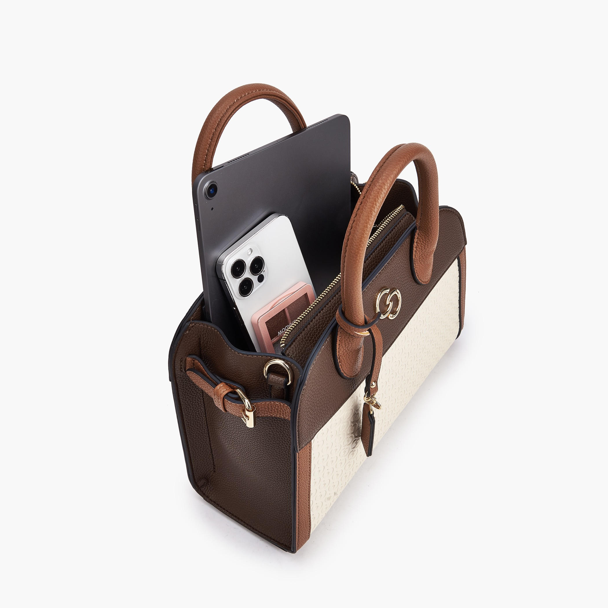 شنطة توتي بنقوش مونوجرام ومقابض مزدوجة من سيليست-women-bagsandwallets-handbags-image-8