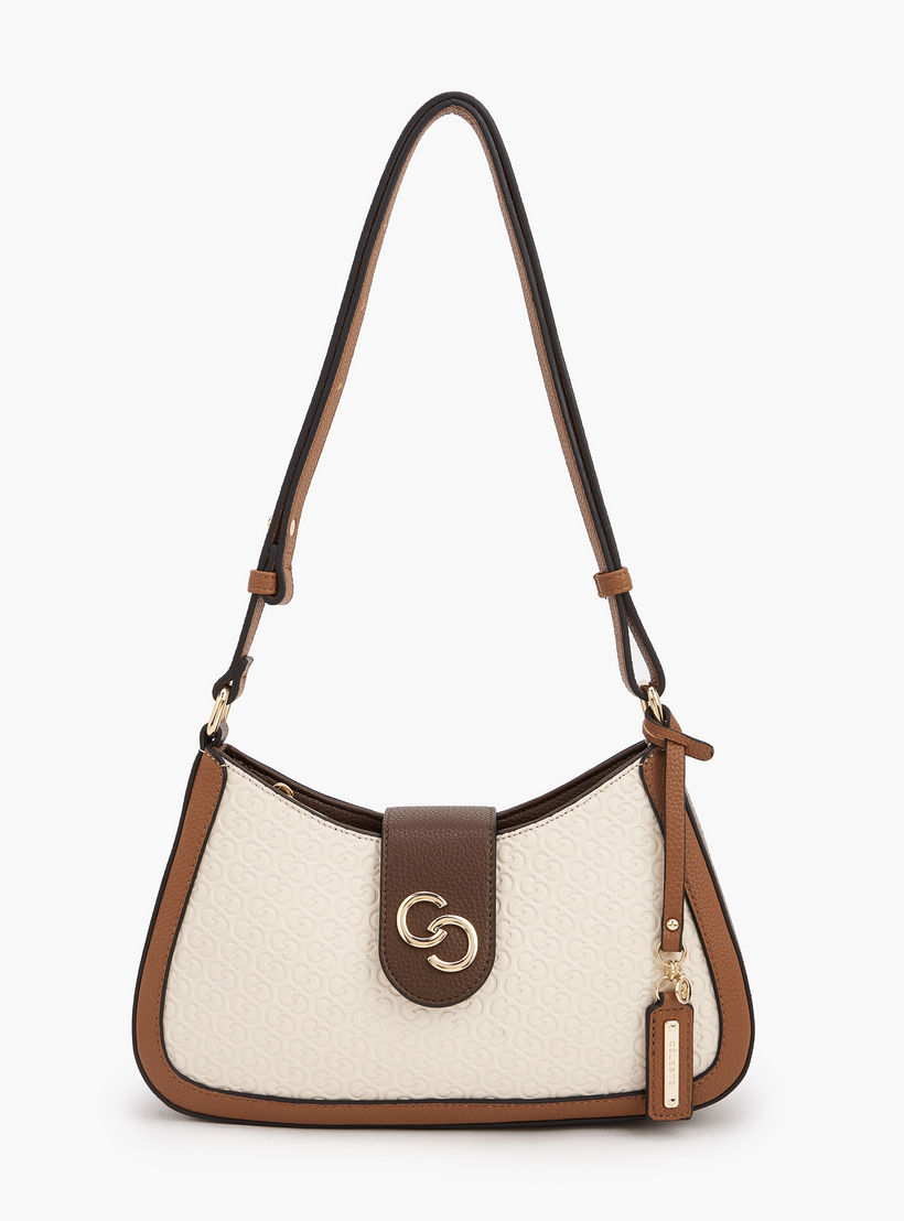 Celeste Monogram Embossed Crossbody Bag with Adjustable Strap-women-bagsandwallets-handbags-image-1