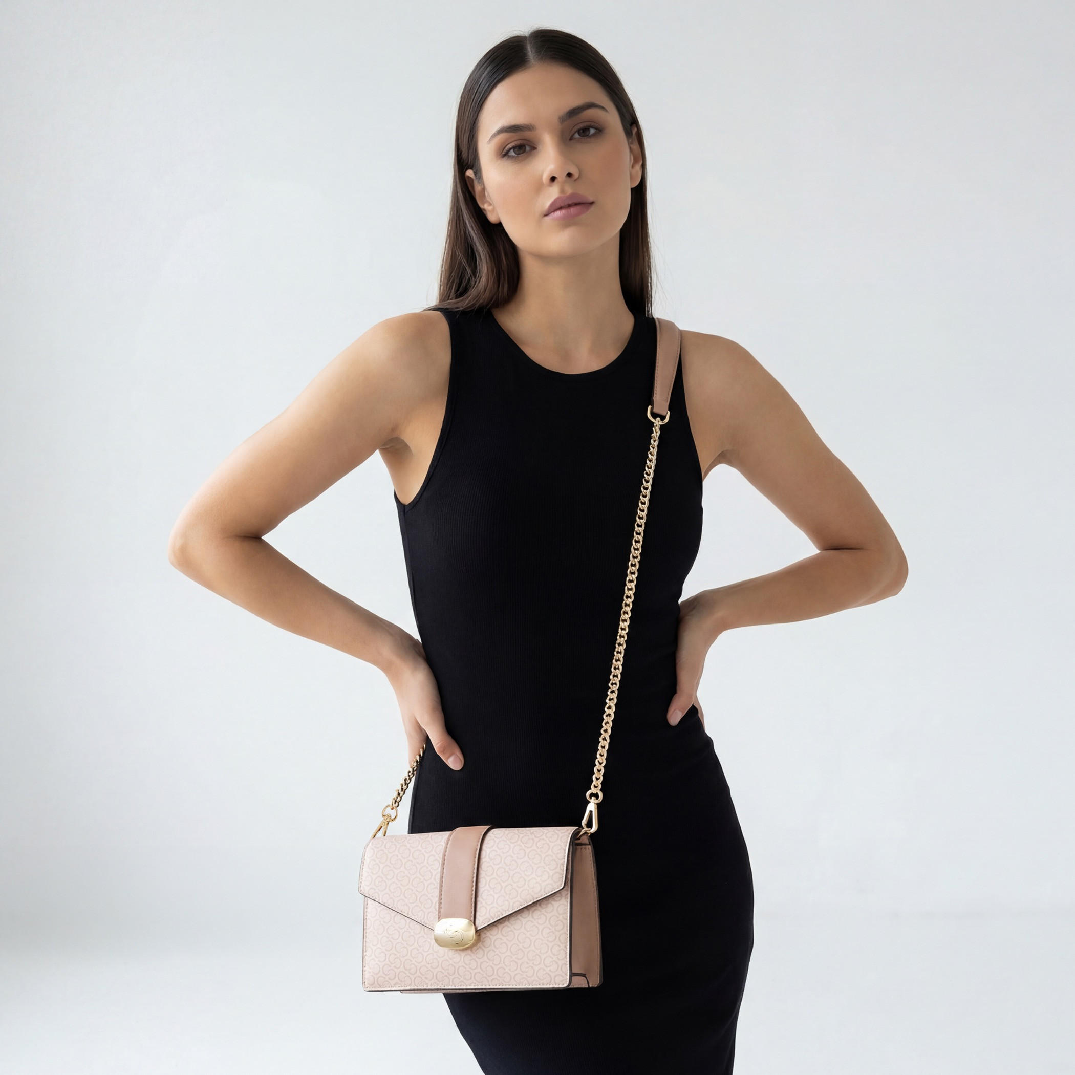 Celeste Monogram Print Crossbody Bag with Chain Strap-women-bagsandwallets-handbags-image-2