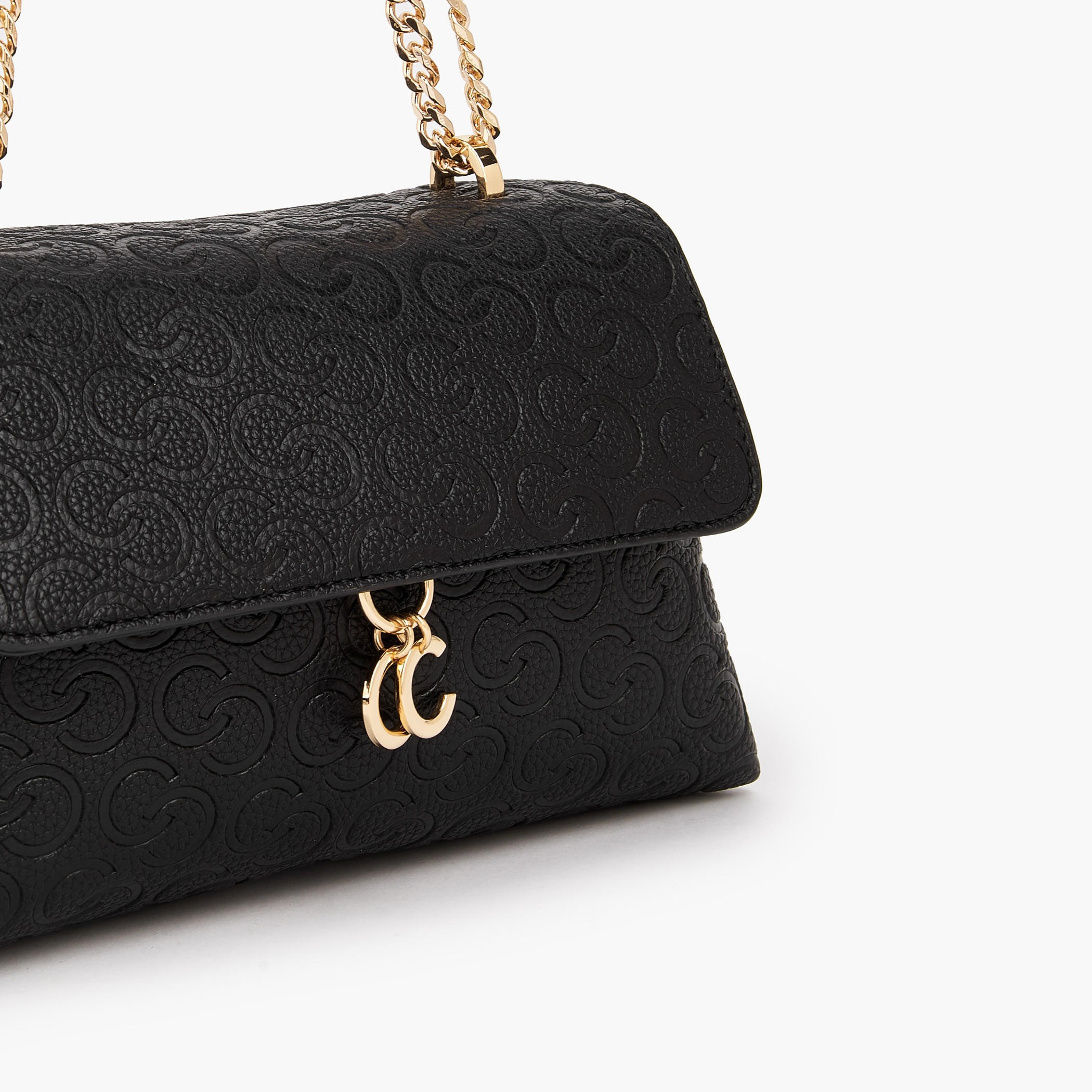 شنطة كروسبودي بحزام سلسلة ونقوش مونوجرام من سيليست-women-bagsandwallets-handbags-image-5