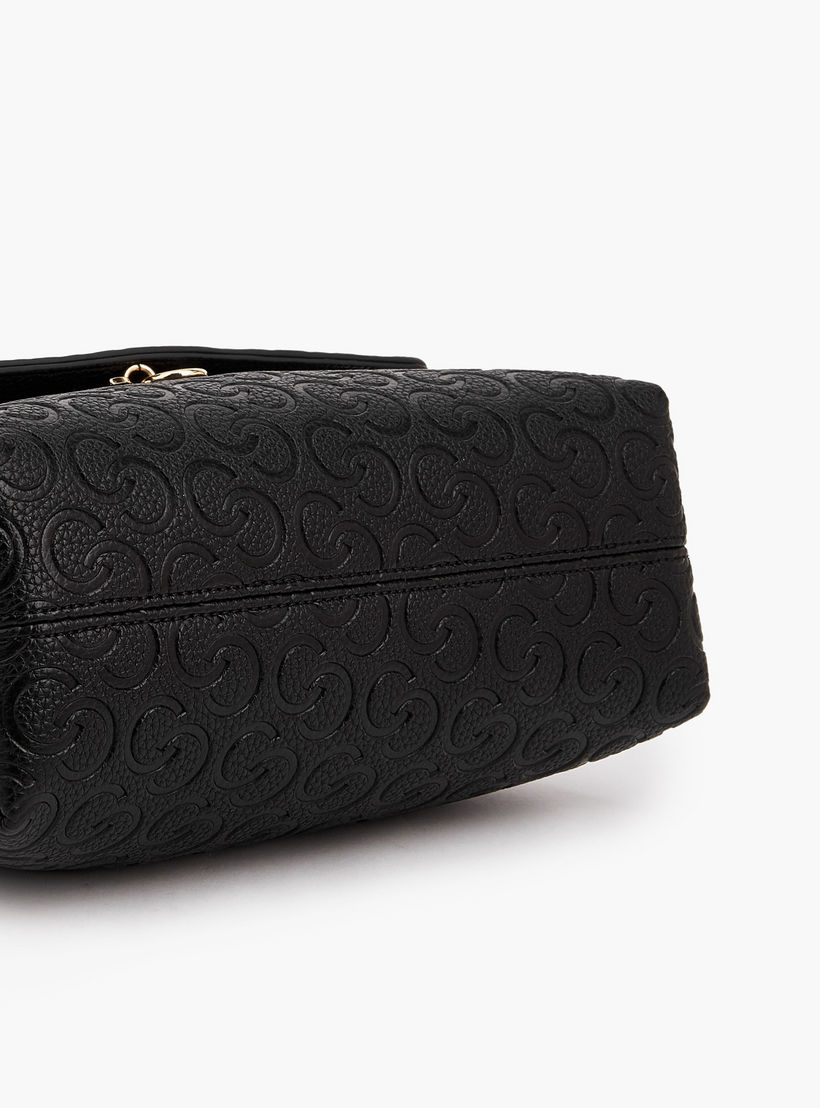 شنطة كروسبودي بحزام سلسلة ونقوش مونوجرام من سيليست-women-bagsandwallets-handbags-image-7