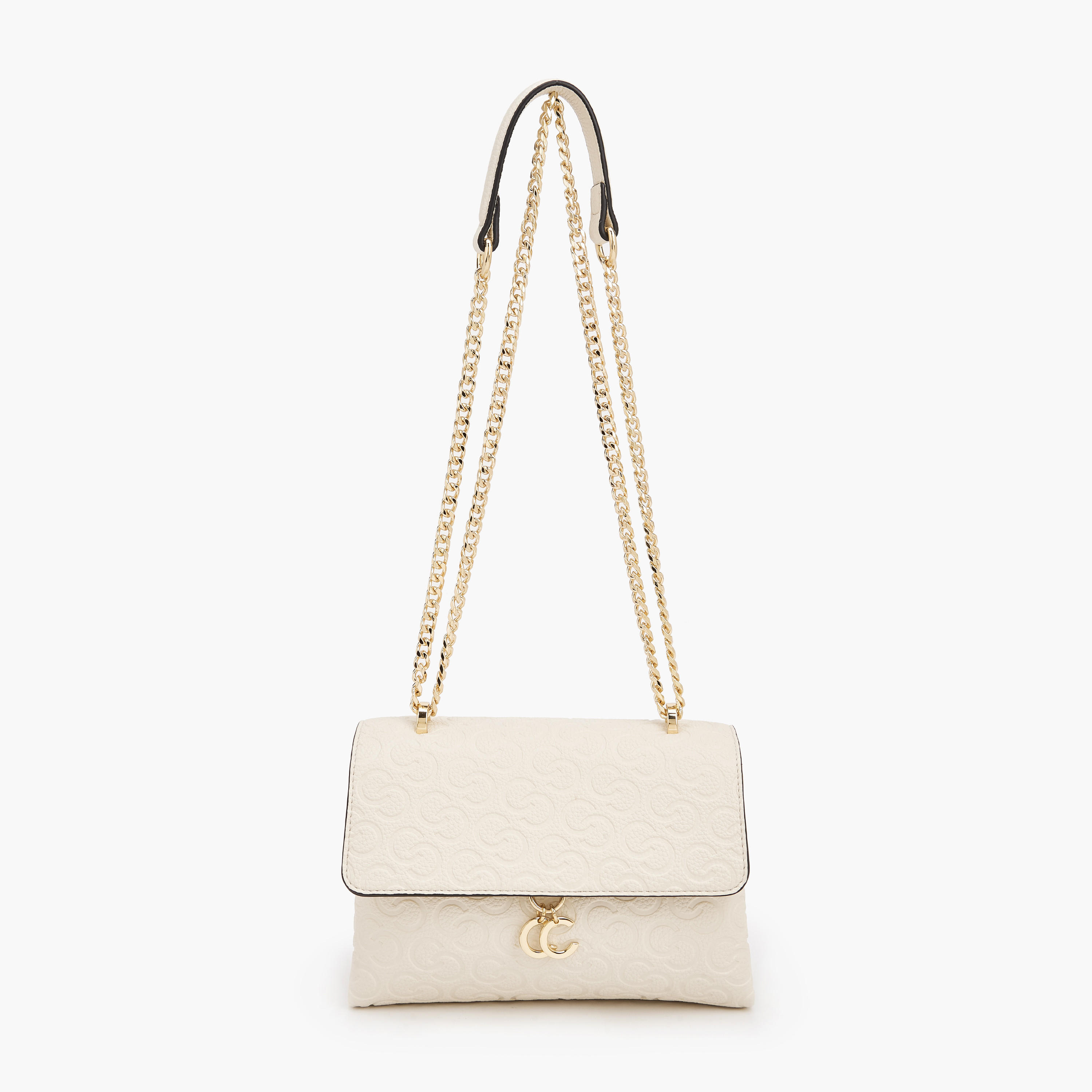 Celeste Monogram Debossed Crossbody Bag with Chain Strap-women-bagsandwallets-handbags-image-1