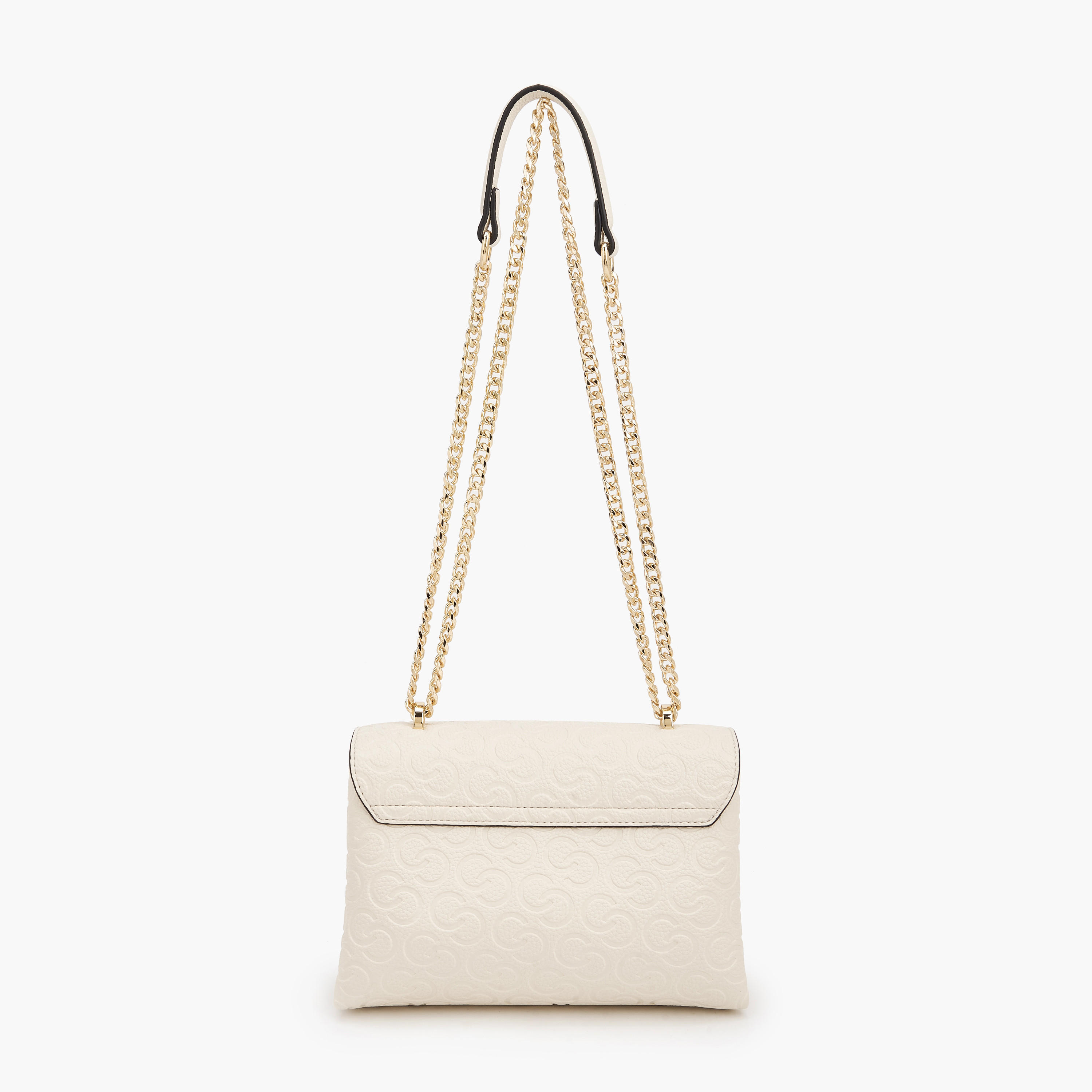 شنطة كروسبودي بحزام سلسلة ونقوش مونوجرام من سيليست-women-bagsandwallets-handbags-image-6