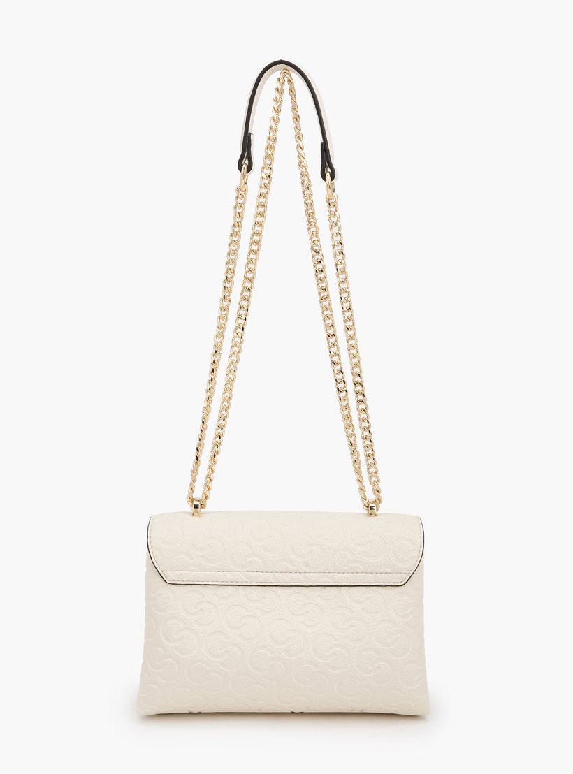 شنطة كروسبودي بحزام سلسلة ونقوش مونوجرام من سيليست-women-bagsandwallets-handbags-image-6
