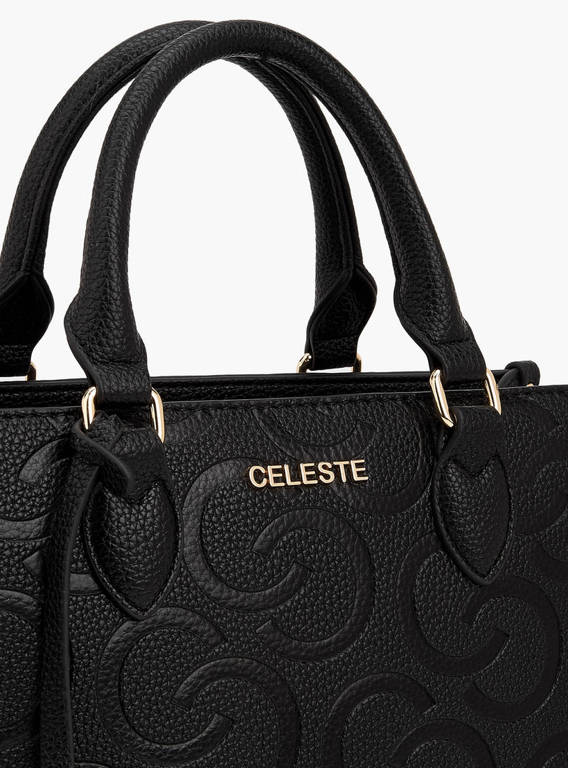 Celeste Monogram Embossed Tote Bag with Detachable Strap-women-bagsandwallets-handbags-image-5