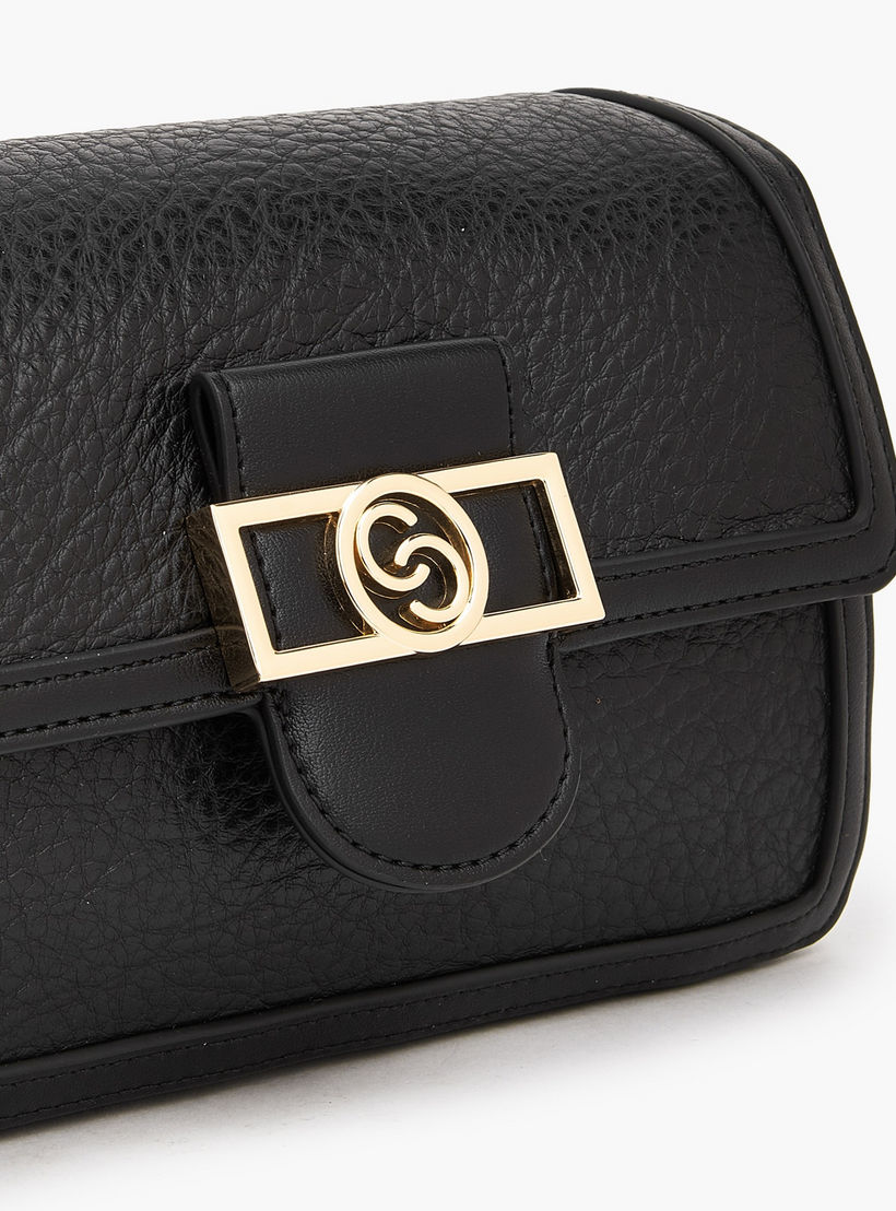 شنطة كروس بودي بارزة الملمس بزر إغلاق من سيليست-women-bagsandwallets-handbags-image-4