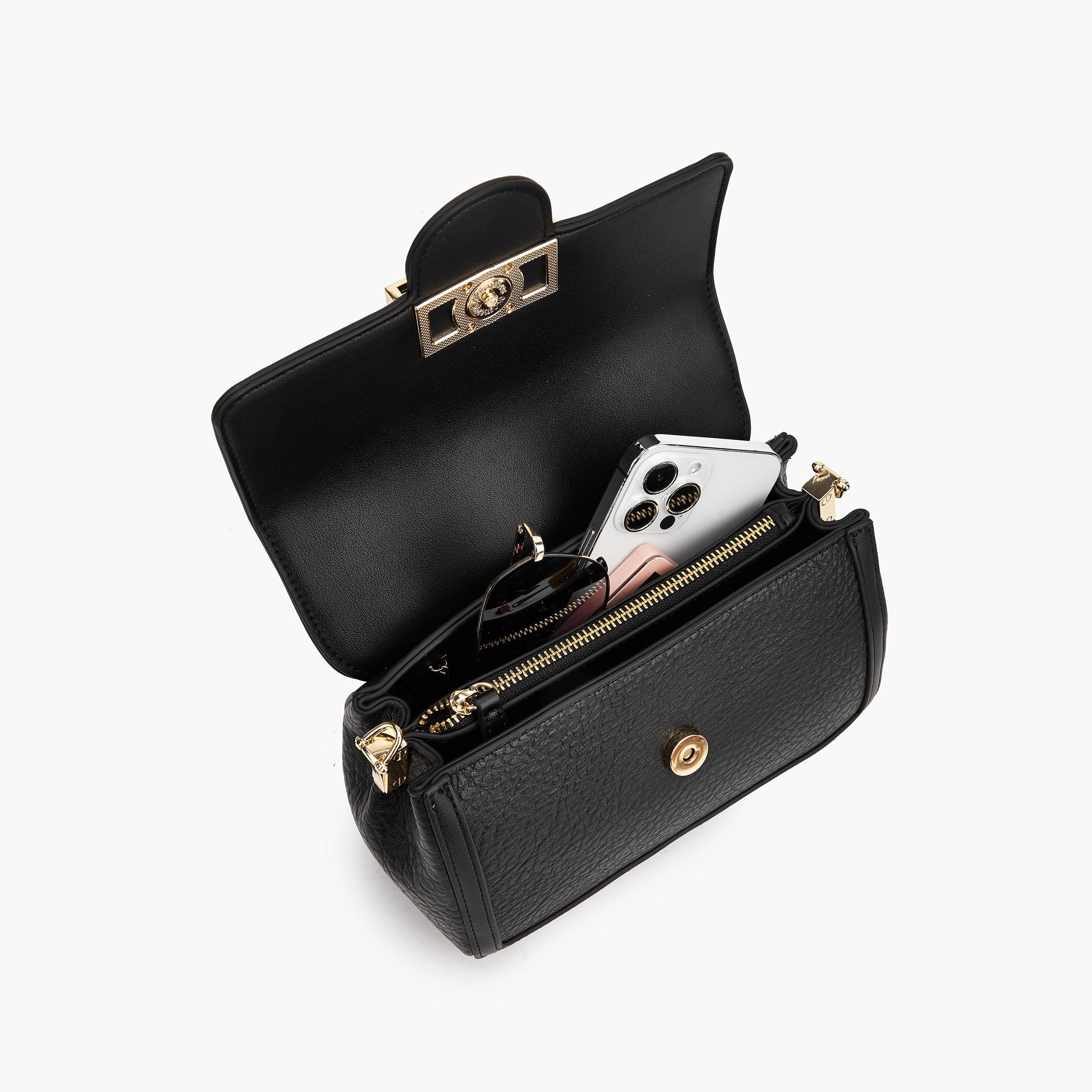 شنطة كروس بودي بارزة الملمس بزر إغلاق من سيليست-women-bagsandwallets-handbags-image-1