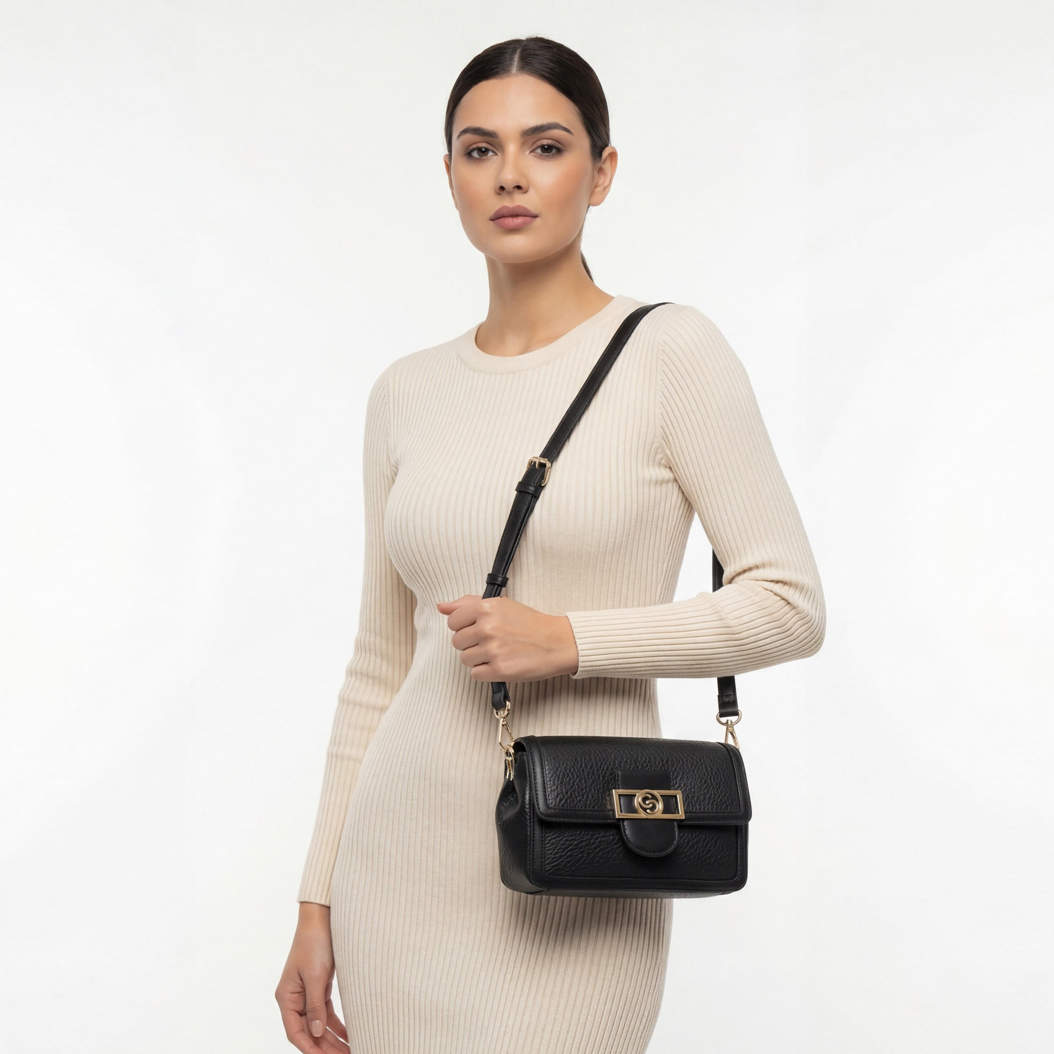 شنطة كروس بودي بارزة الملمس بزر إغلاق من سيليست-women-bagsandwallets-handbags-image-7