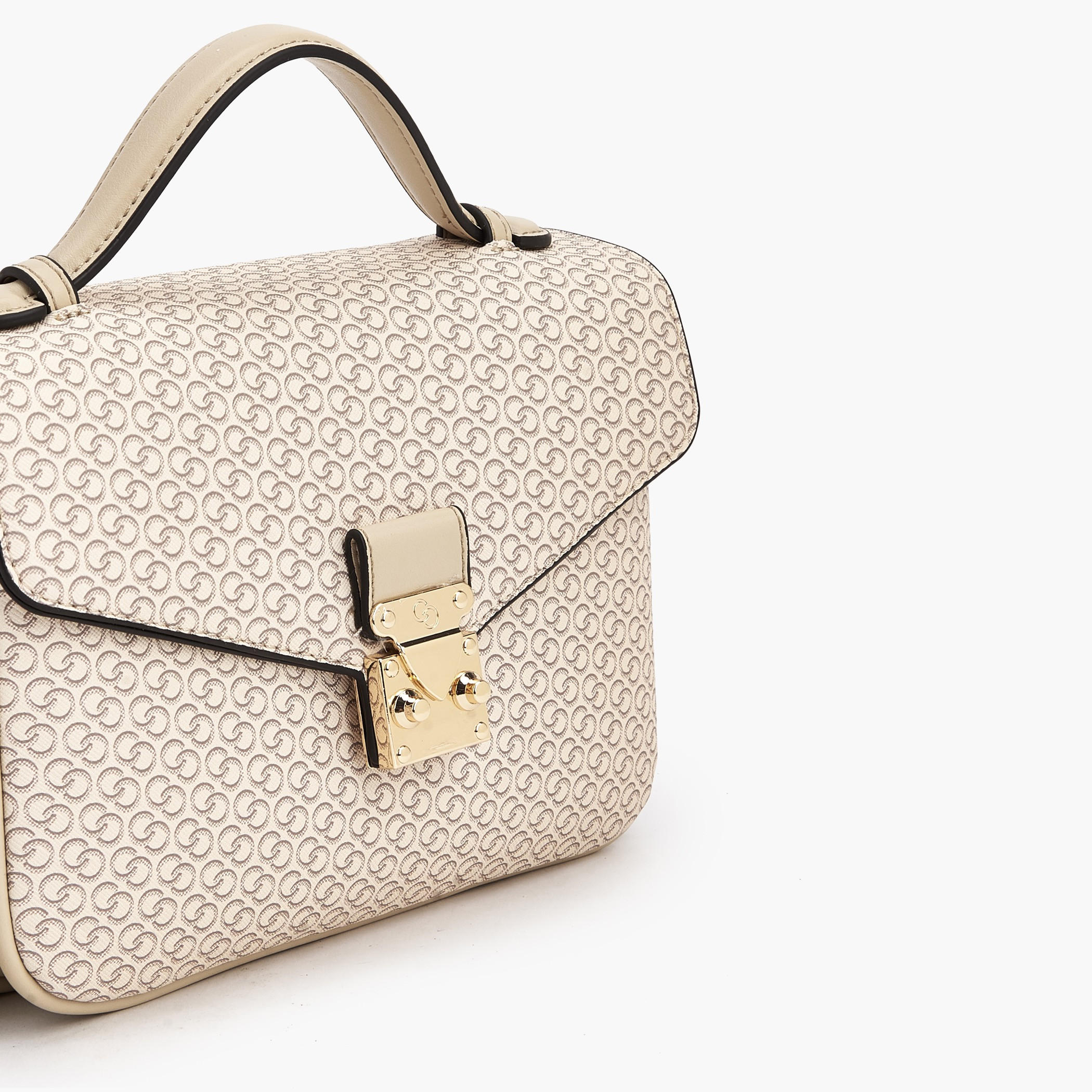 Celeste Monogram Print Satchel Bag with Button Closure-women-bagsandwallets-handbags-image-4