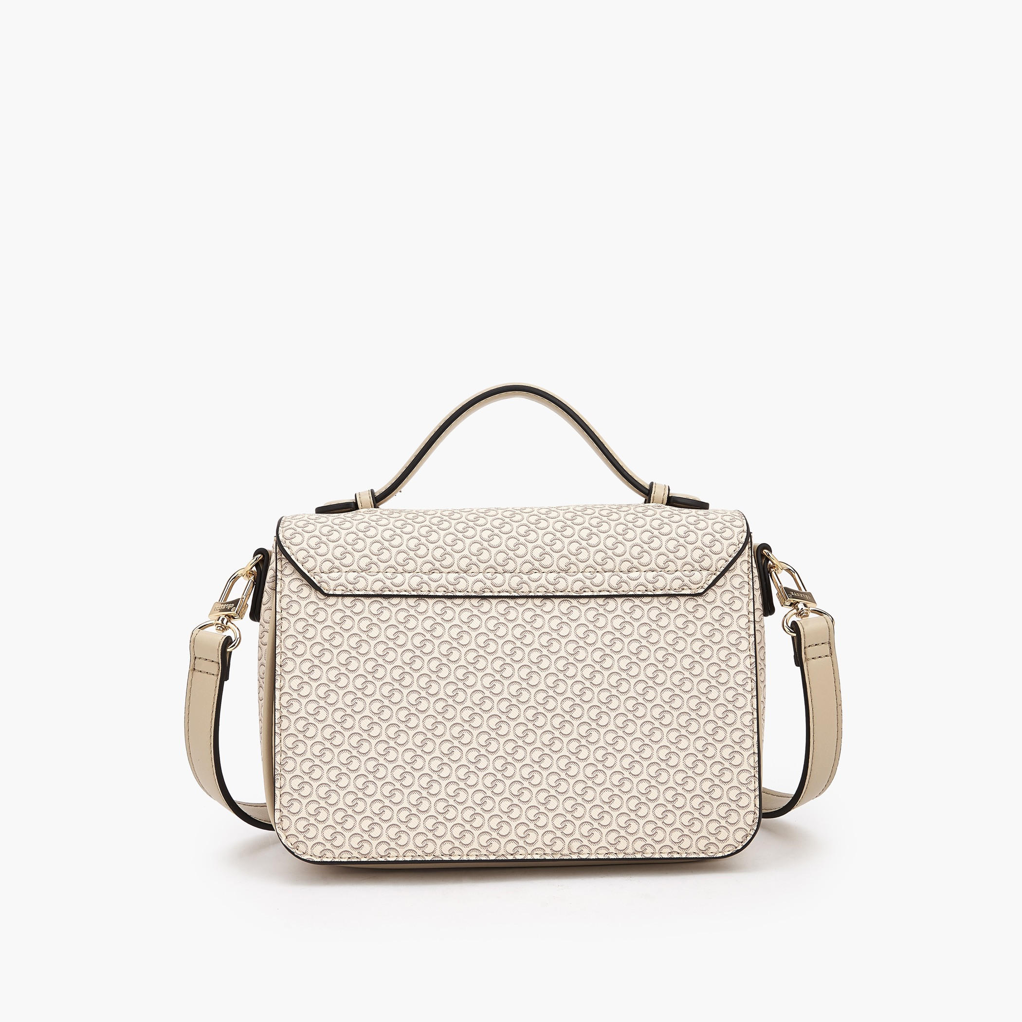 Celeste Monogram Print Satchel Bag with Button Closure-women-bagsandwallets-handbags-image-5