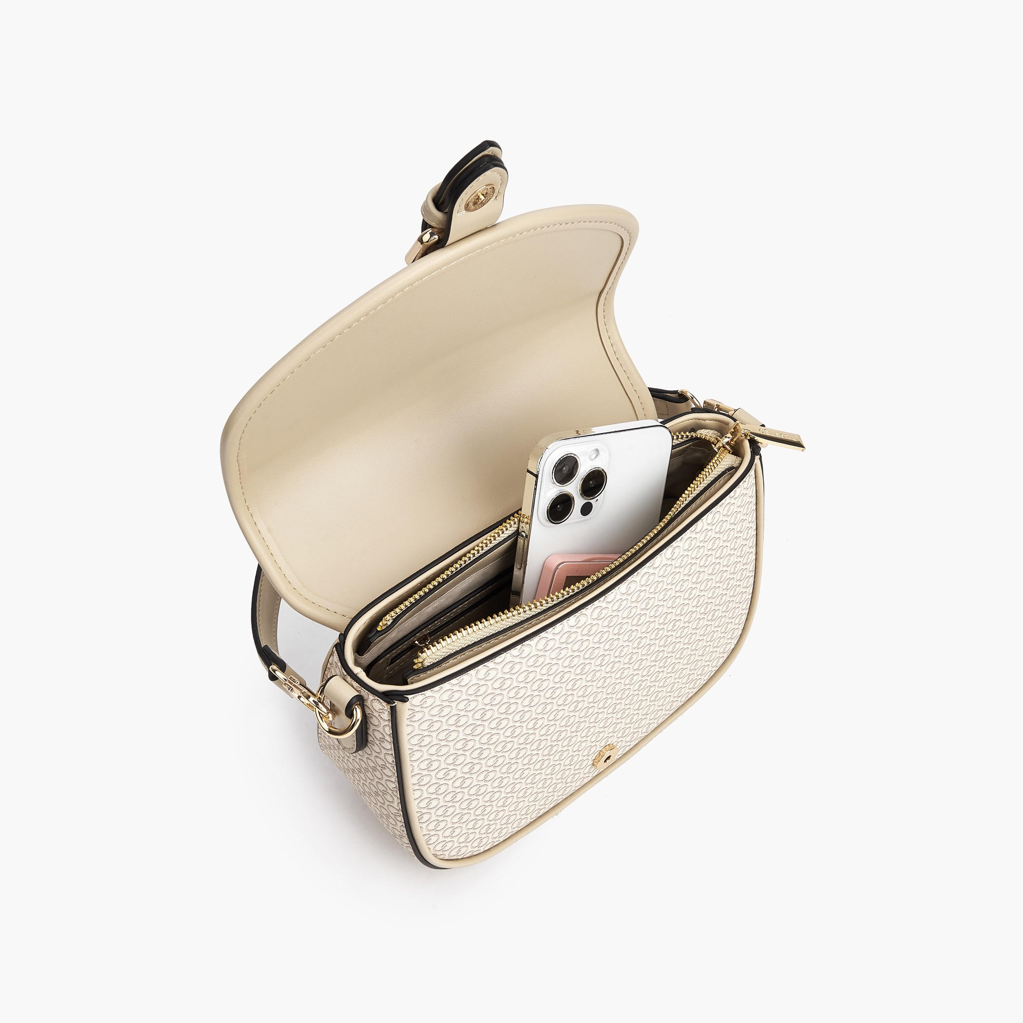 شنطة كروس بودي بزر إغلاق وطبعات مونوجرام من سيليست-women-bagsandwallets-handbags-image-1