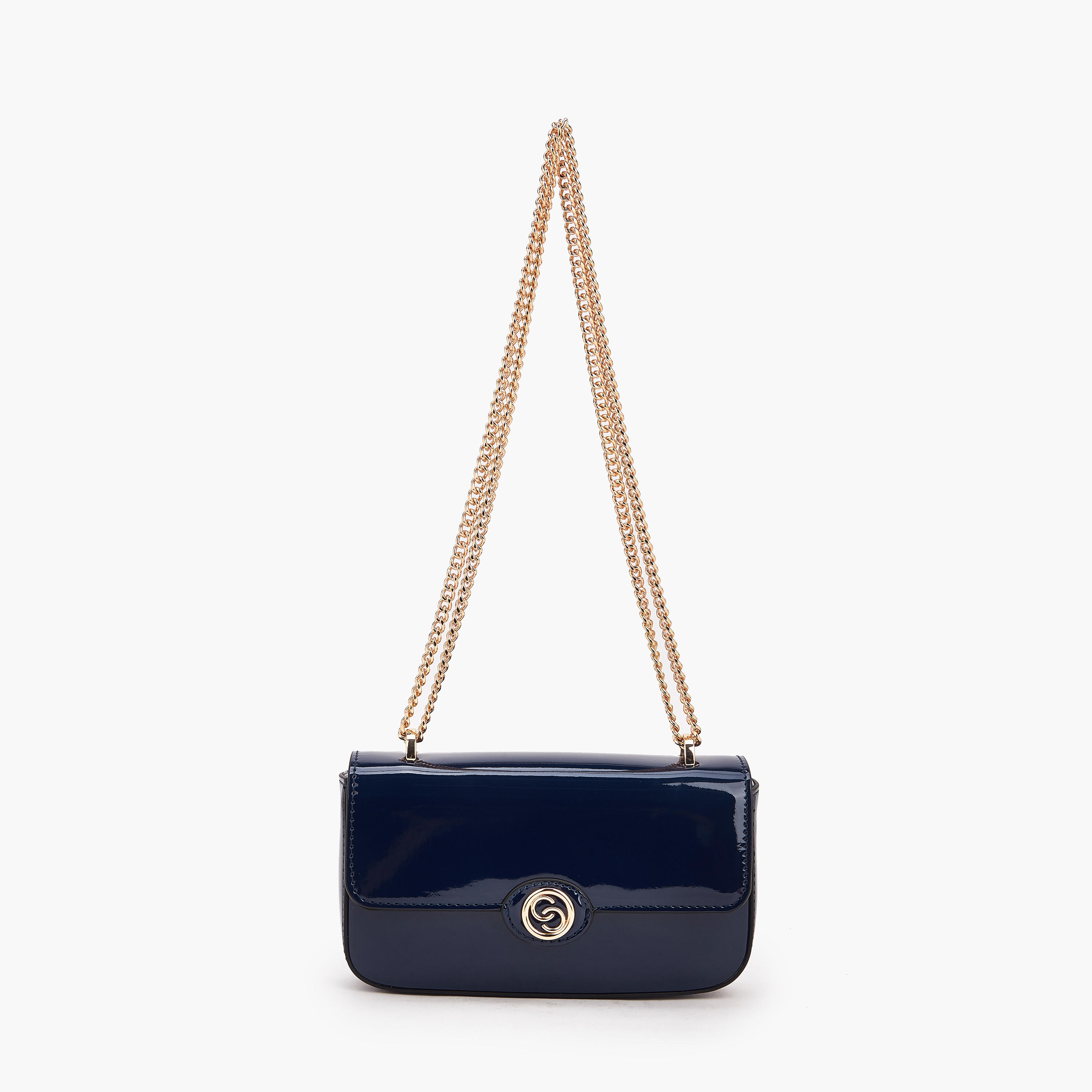 Celeste Solid Crossbody Bag with Chain Strap-women-bagsandwallets-handbags-image-1