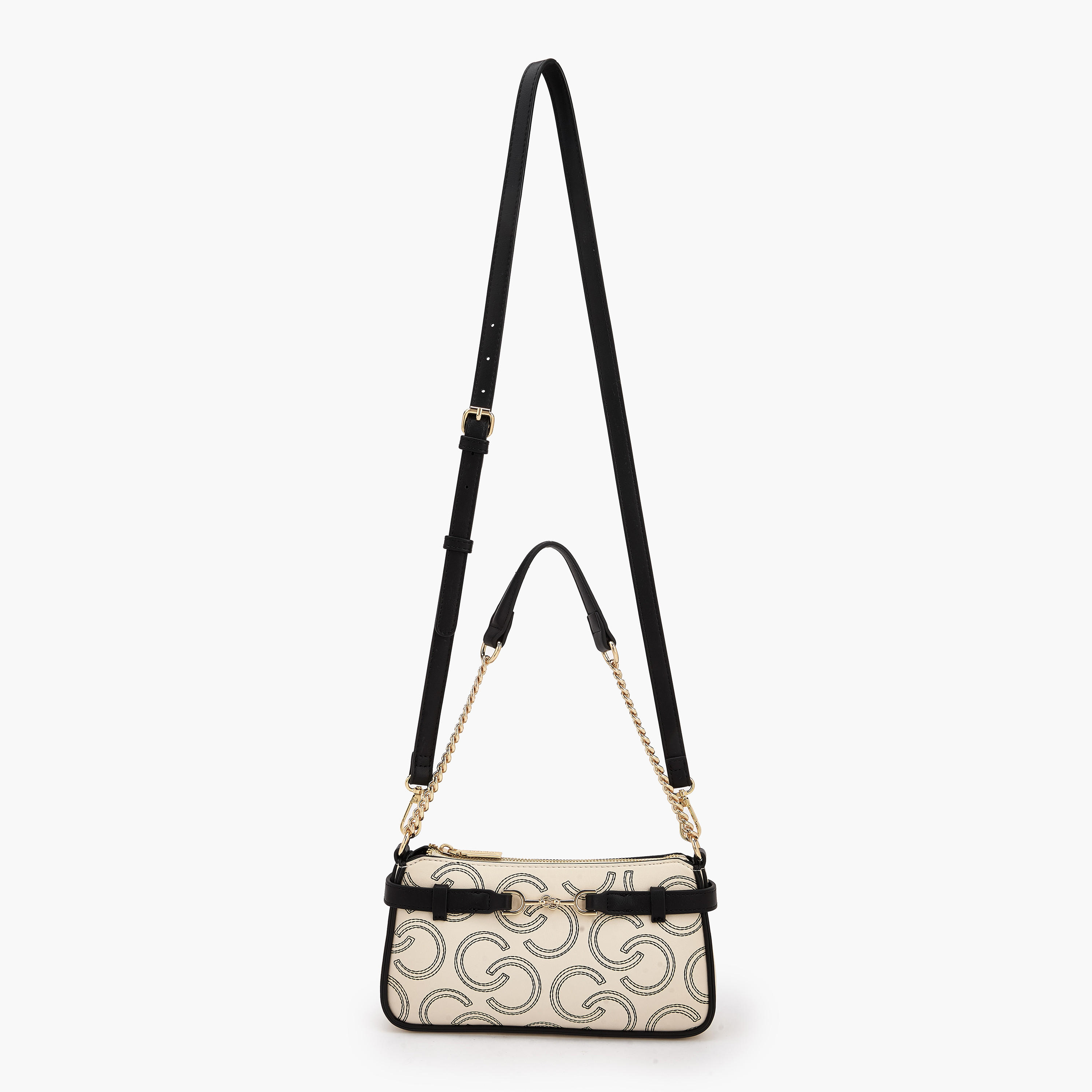شنطة كتف بسحاب إغلاق وتطريز مونوجرام من سيليست-women-bagsandwallets-handbags-image-3