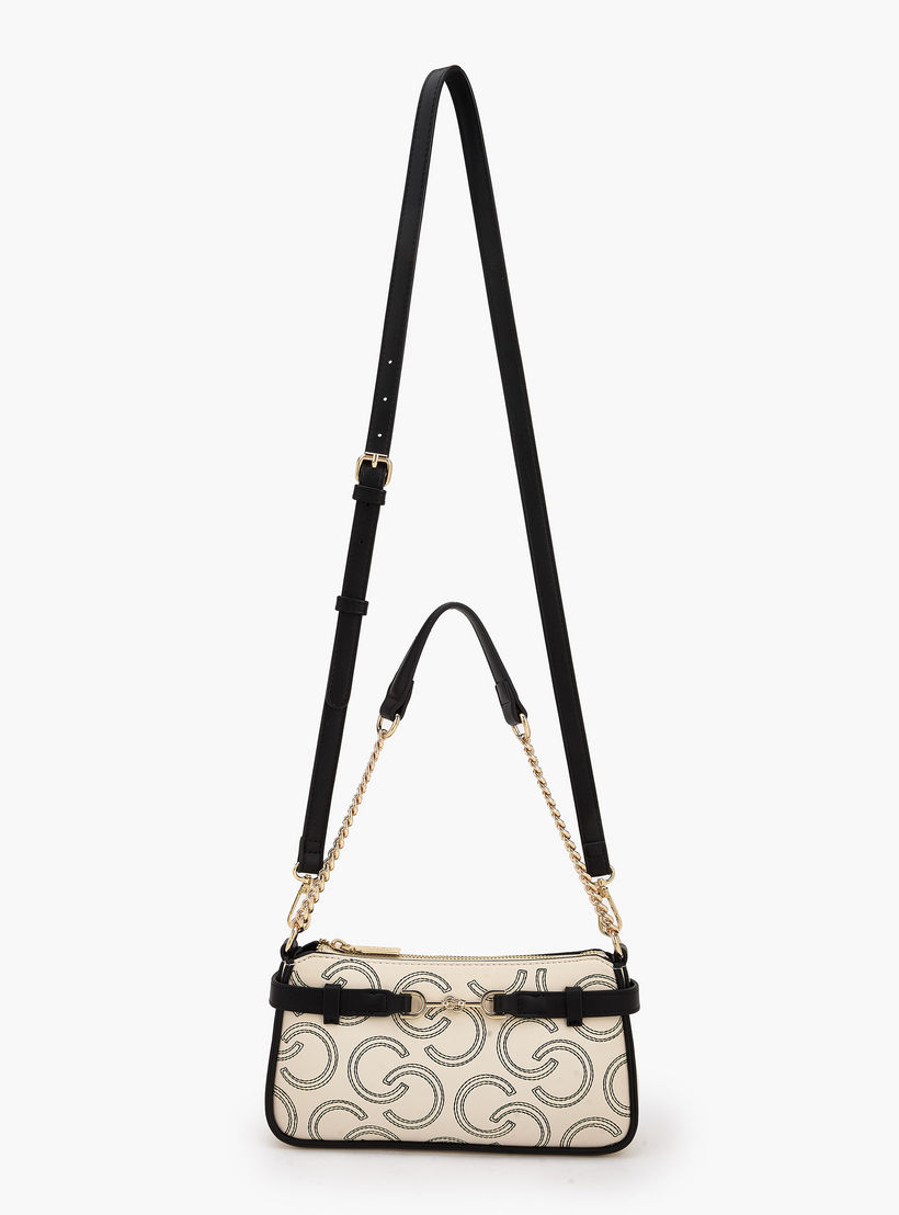 شنطة كتف بسحاب إغلاق وتطريز مونوجرام من سيليست-women-bagsandwallets-handbags-image-3