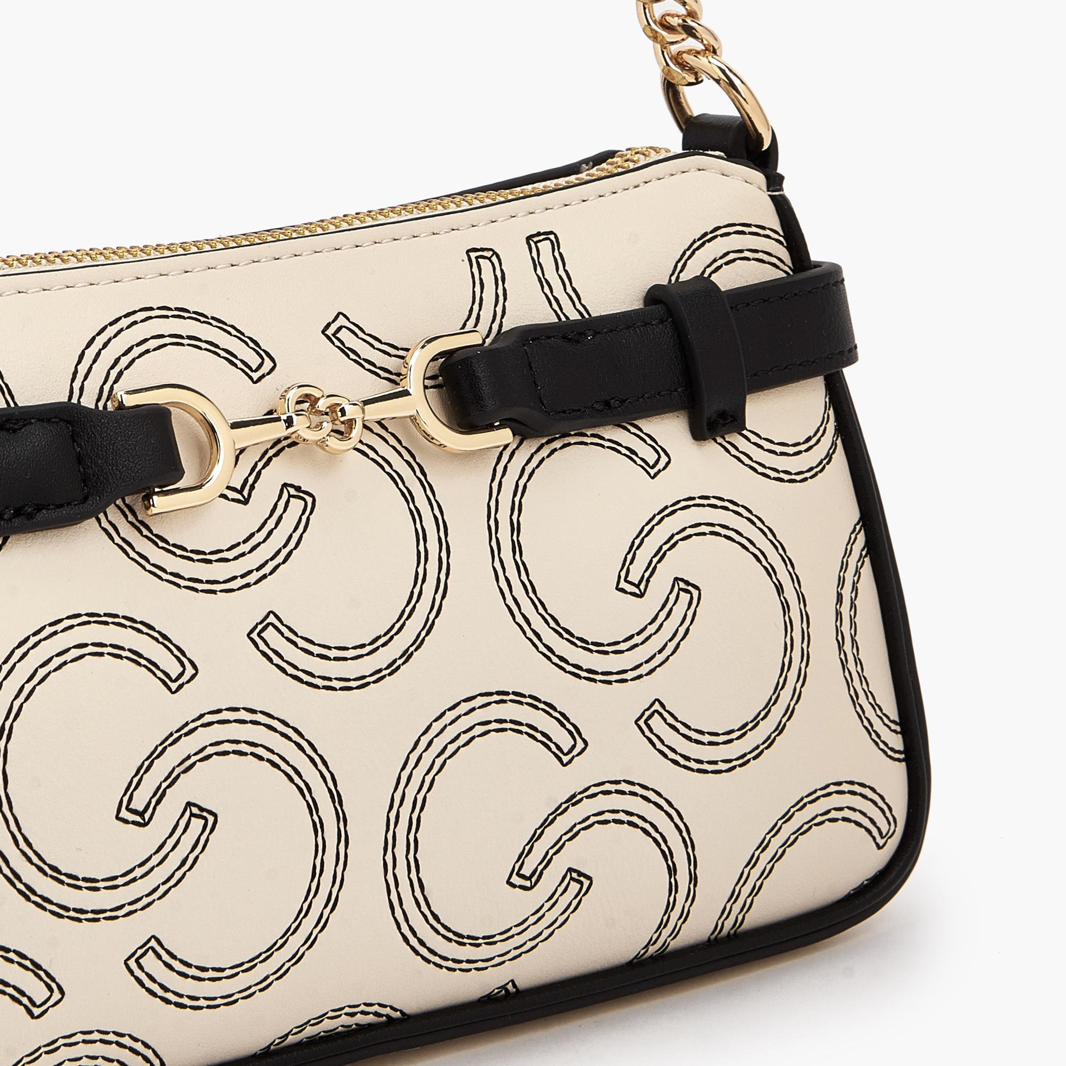 شنطة كتف بسحاب إغلاق وتطريز مونوجرام من سيليست-women-bagsandwallets-handbags-image-5