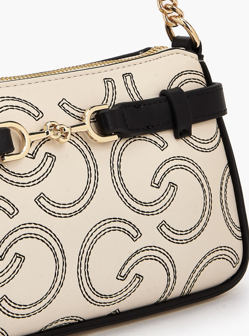 شنطة كتف بسحاب إغلاق وتطريز مونوجرام من سيليست-women-bagsandwallets-handbags-image-5