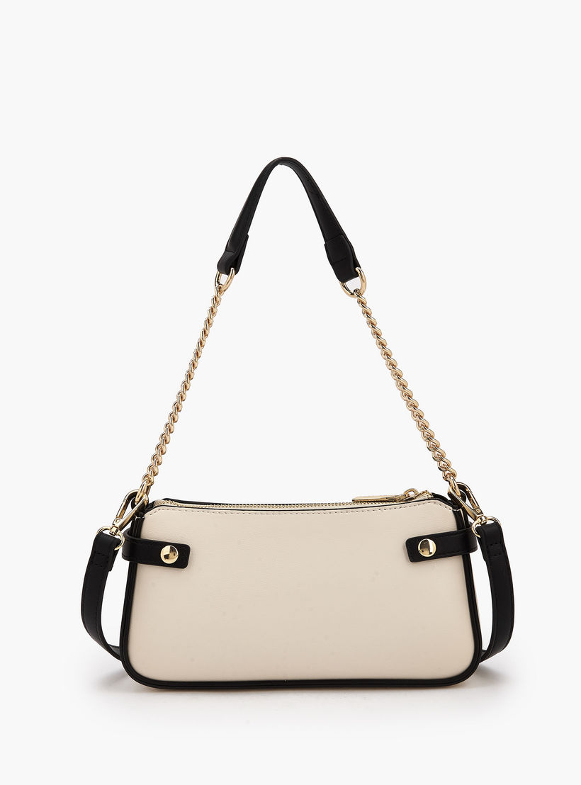 شنطة كتف بسحاب إغلاق وتطريز مونوجرام من سيليست-women-bagsandwallets-handbags-image-6