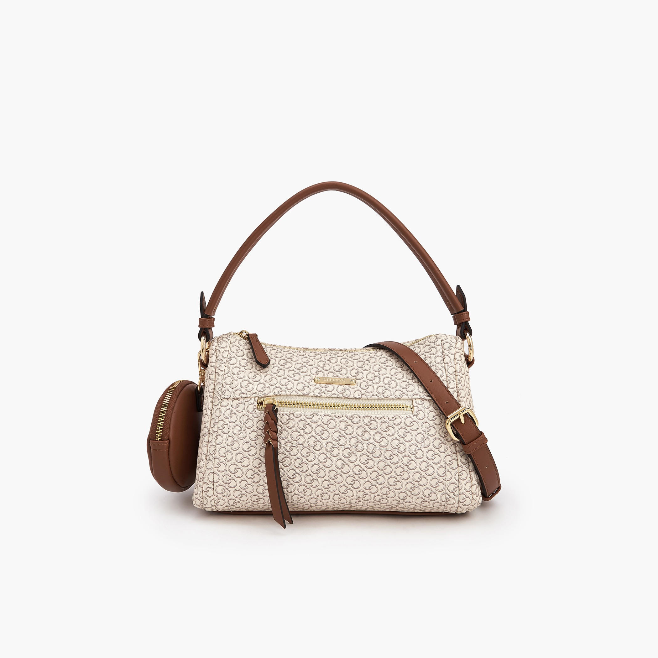 شنطة كتف بارزة الملمس مع شنطة صغيرة من سيليست-women-bagsandwallets-handbags-image-1