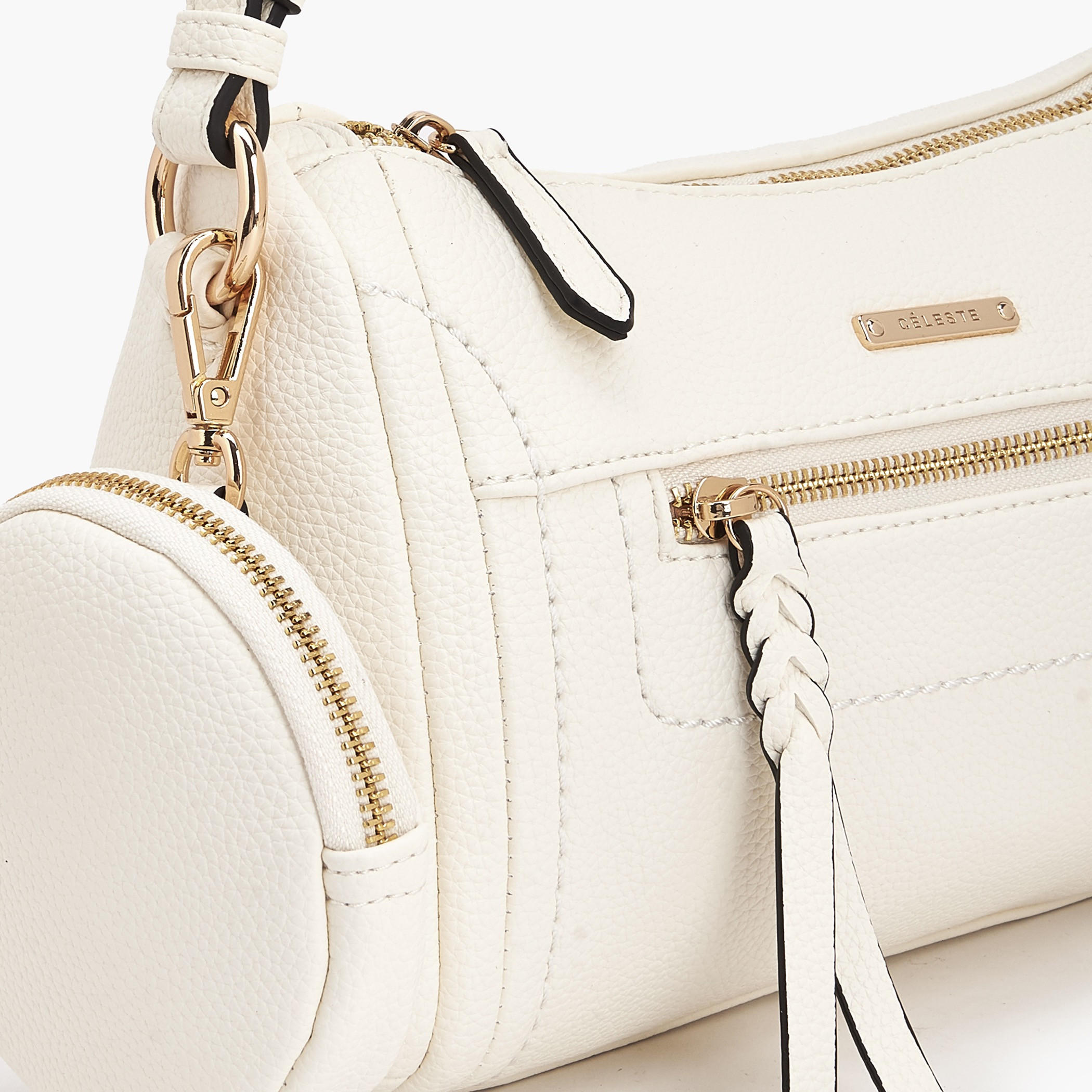 Celeste Textured Shoulder Bag with Pouch-women-bagsandwallets-handbags-image-4