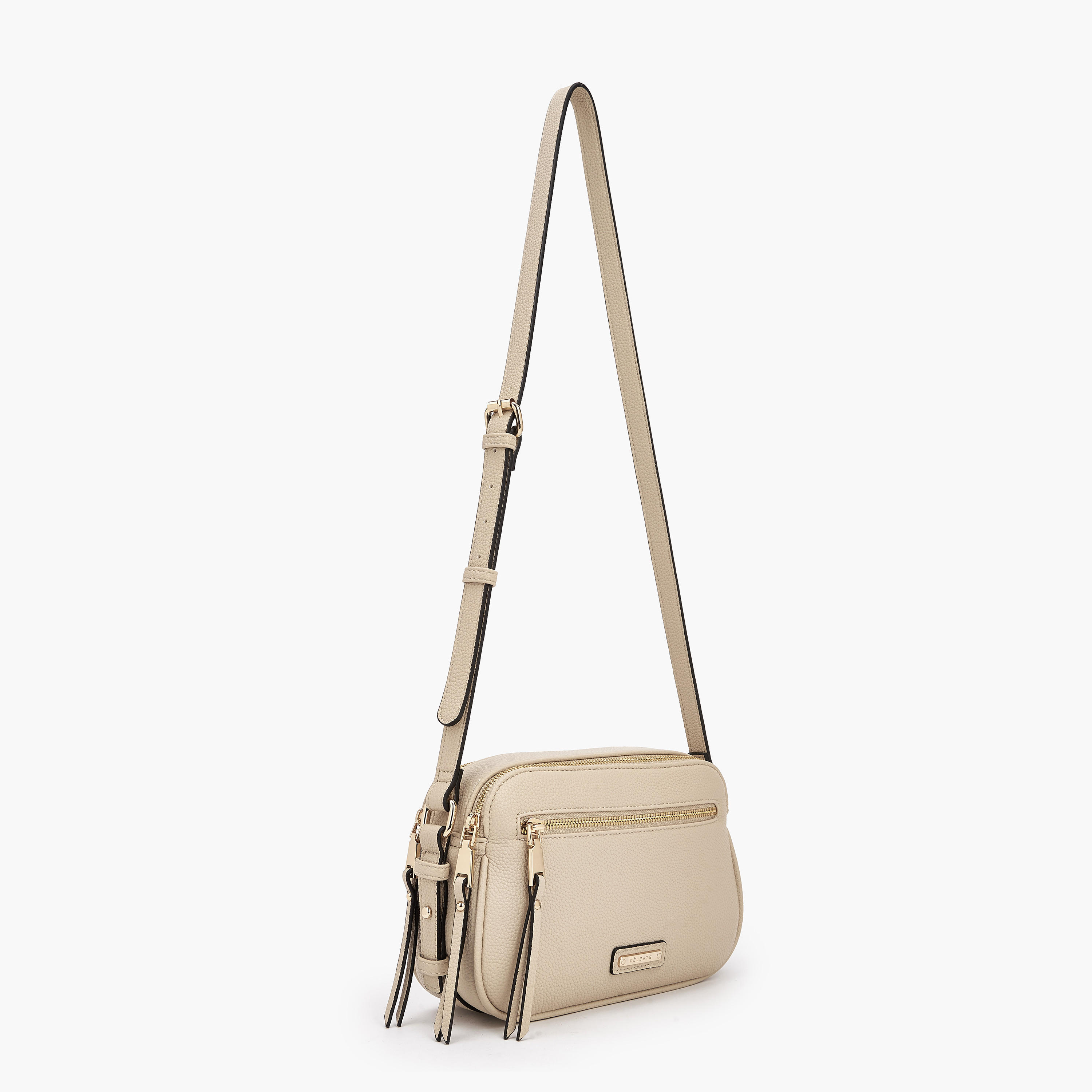 Celeste Textured Crossbody Bag with Adjustable Strap-women-bagsandwallets-handbags-image-3