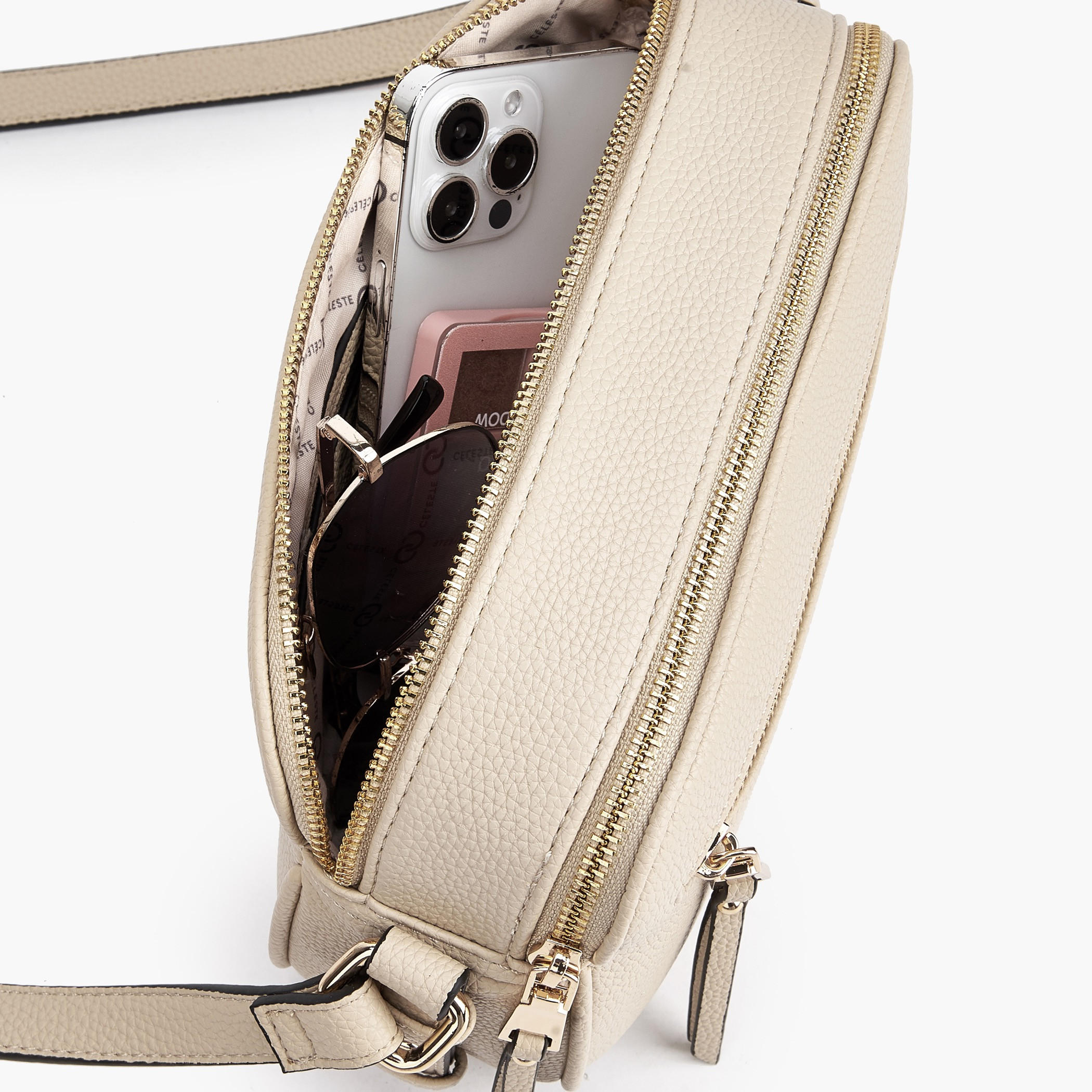 Celeste Textured Crossbody Bag with Adjustable Strap-women-bagsandwallets-handbags-image-8