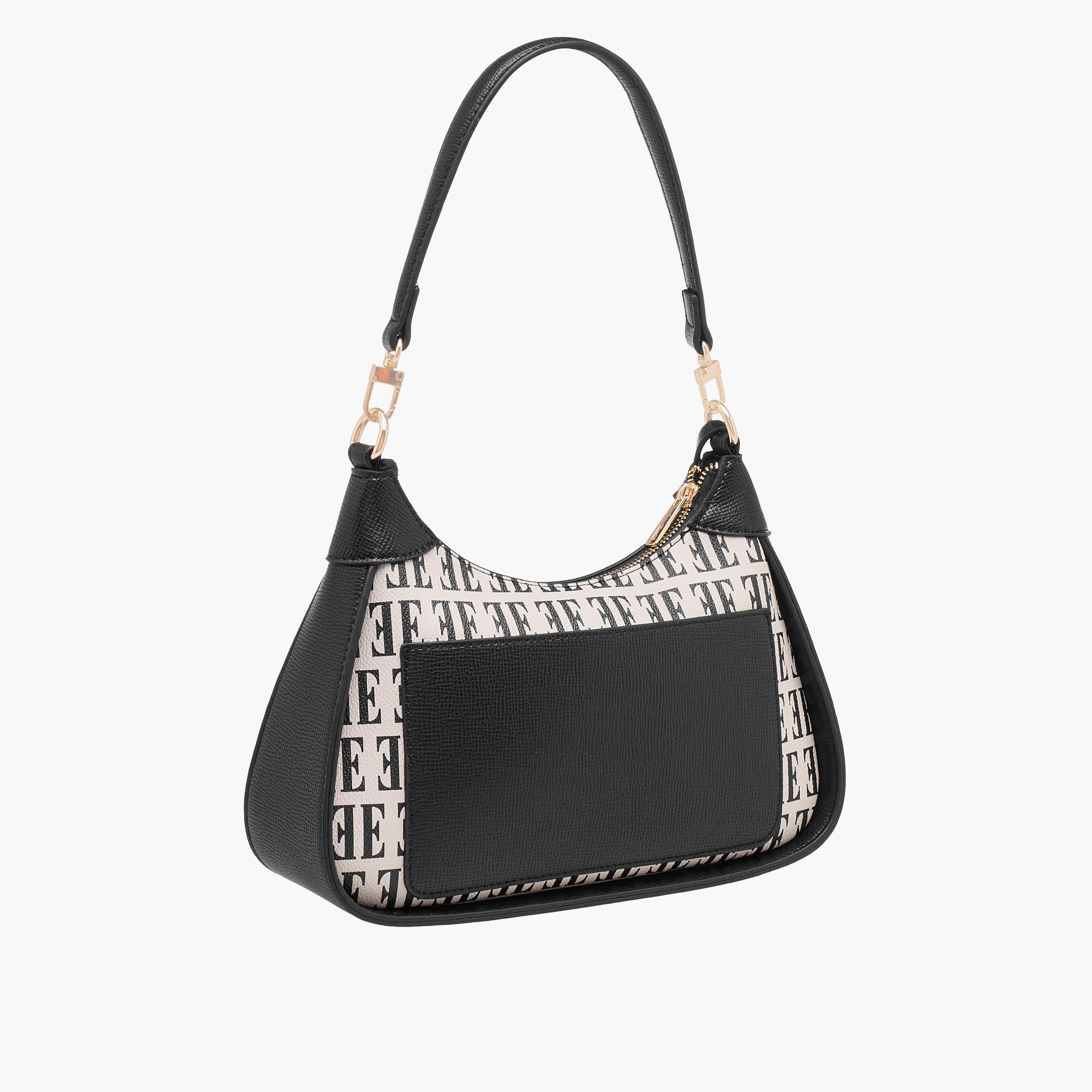 Elle Monogram Print Shoulder Bag with Detachable Strap-women-bagsandwallets-handbags-image-5