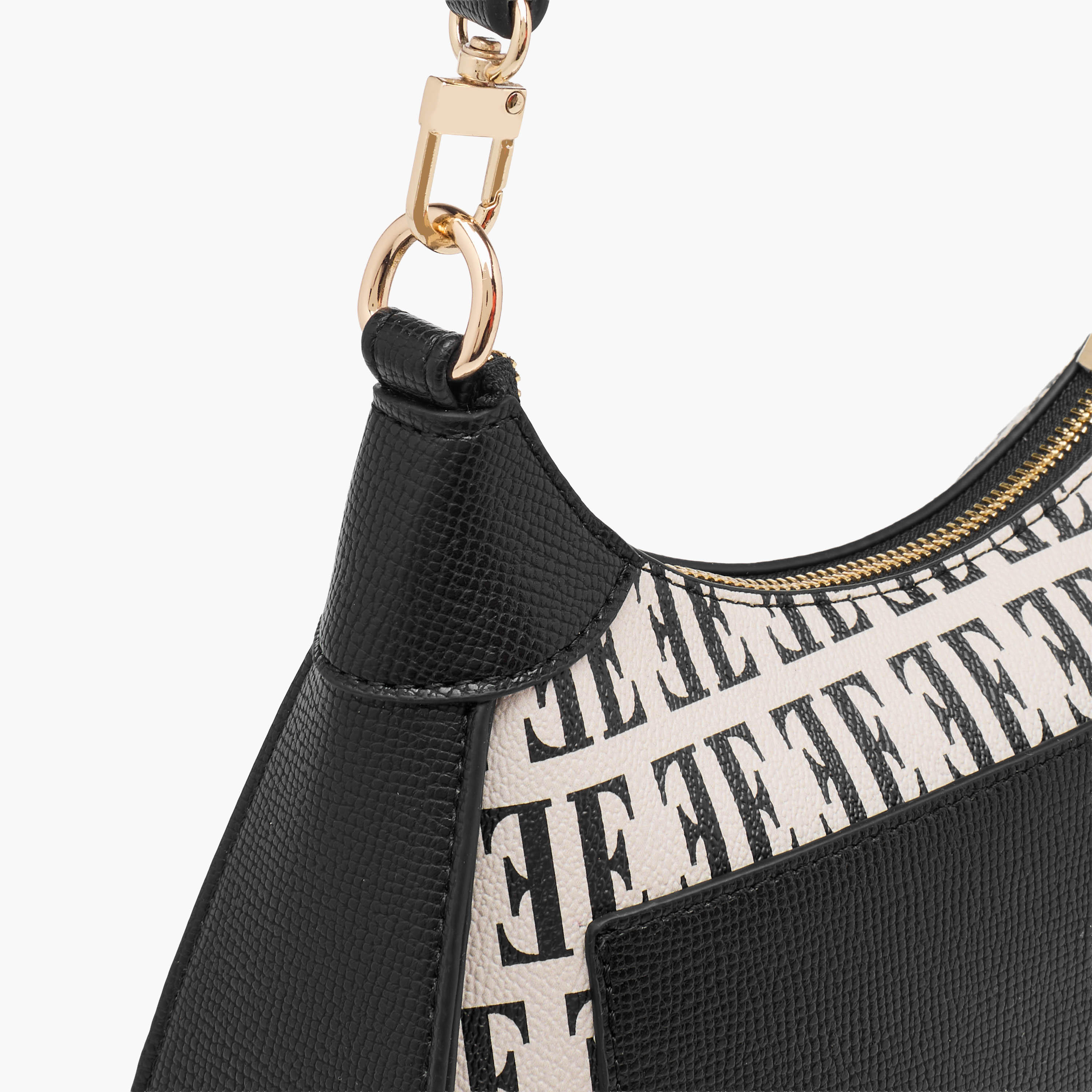 Elle Monogram Print Shoulder Bag with Detachable Strap-women-bagsandwallets-handbags-image-8