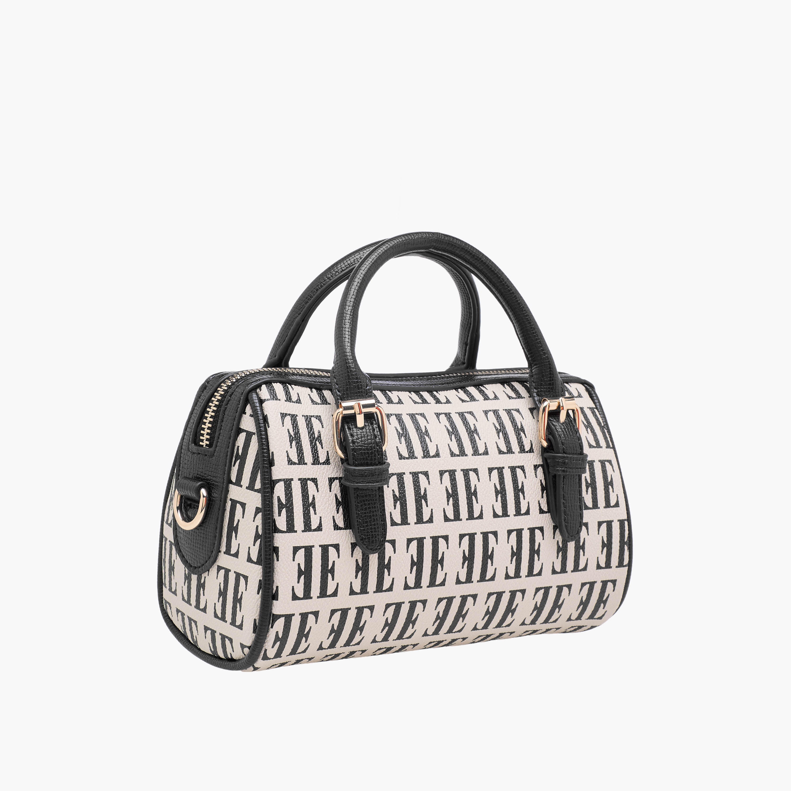 Elle Monogram Print Satchel Bag with Detachable Strap-women-bagsandwallets-handbags-image-5