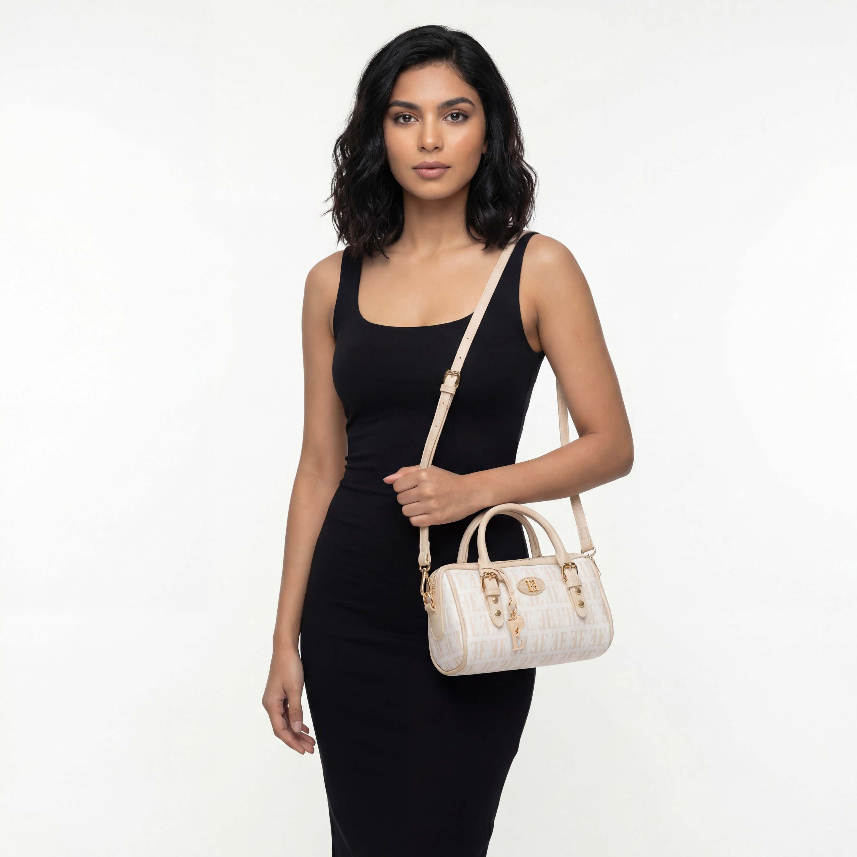 Elle Monogram Print Satchel Bag with Detachable Strap-women-bagsandwallets-handbags-image-3