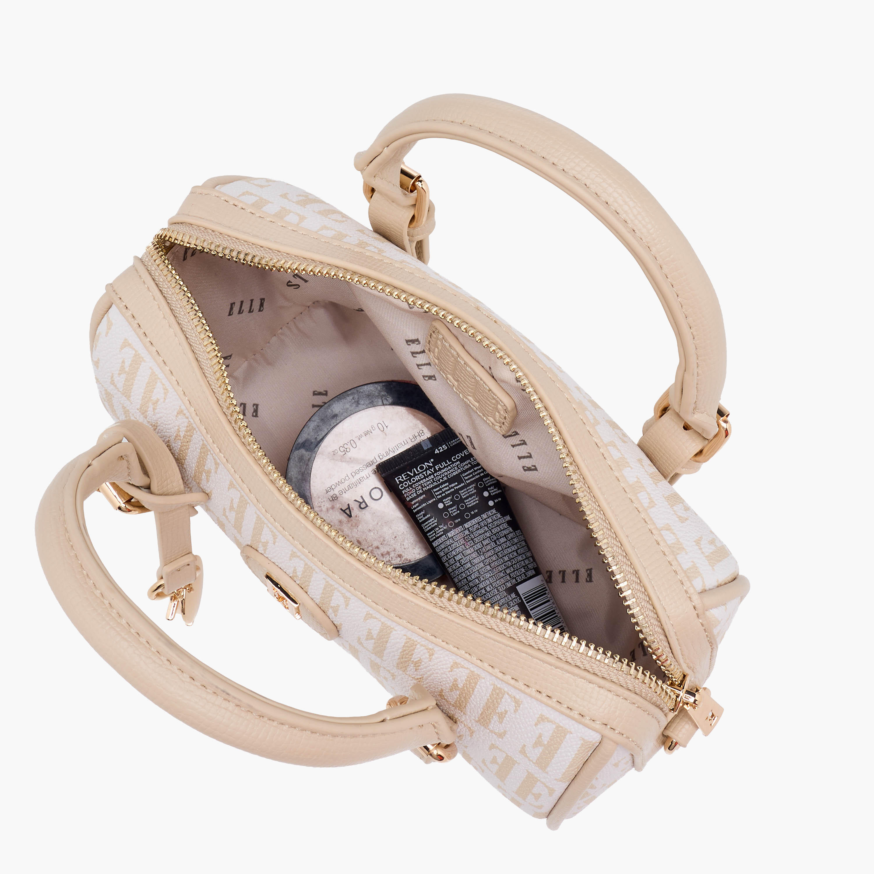 Elle Monogram Print Satchel Bag with Detachable Strap-women-bagsandwallets-handbags-image-9