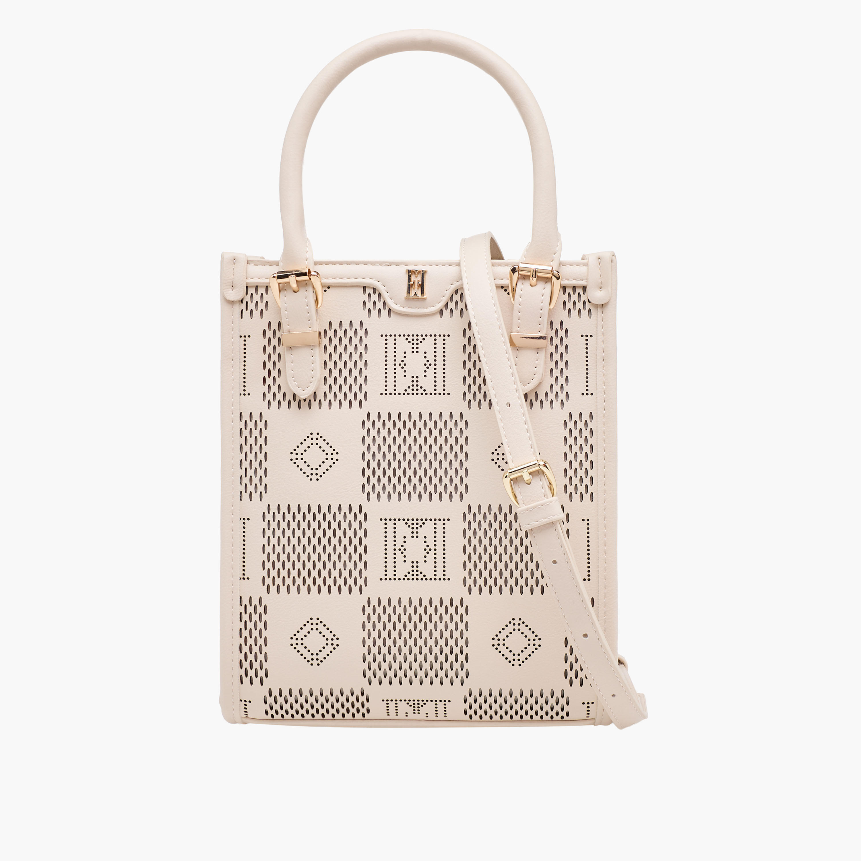 Elle Textured Tote Bag with Detachable Strap-women-bagsandwallets-handbags-image-1