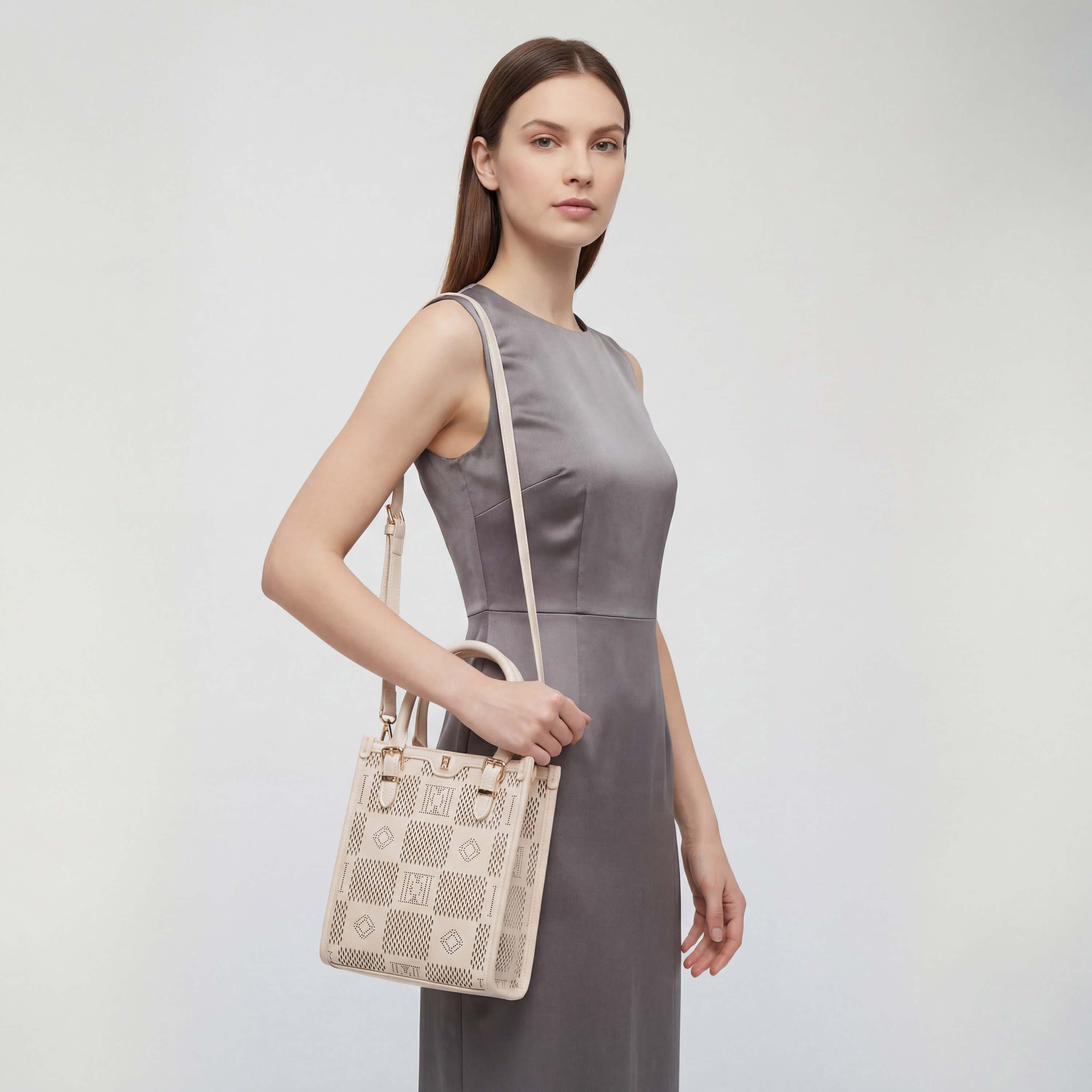 Elle Textured Tote Bag with Detachable Strap-women-bagsandwallets-handbags-image-3