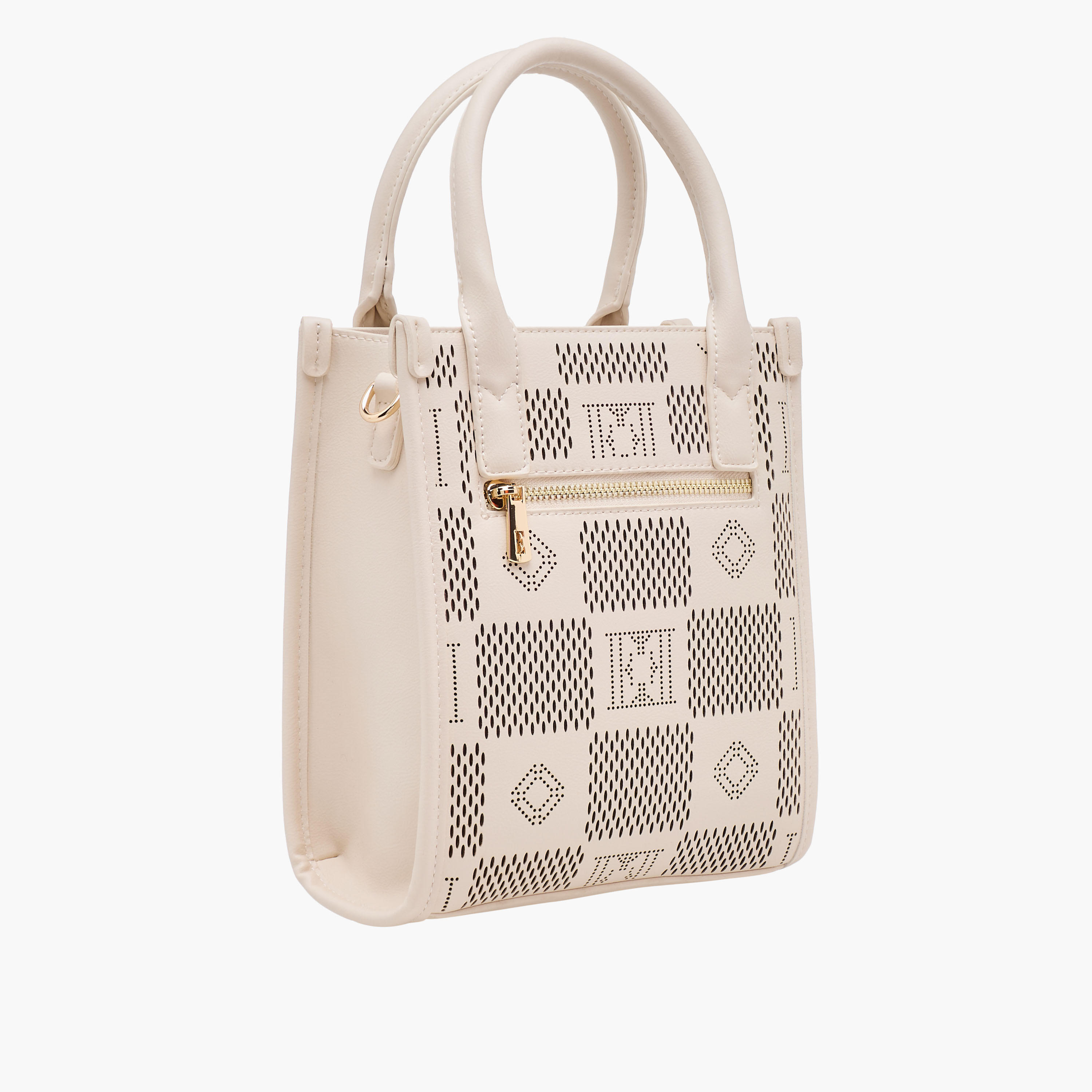 Elle Textured Tote Bag with Detachable Strap-women-bagsandwallets-handbags-image-5