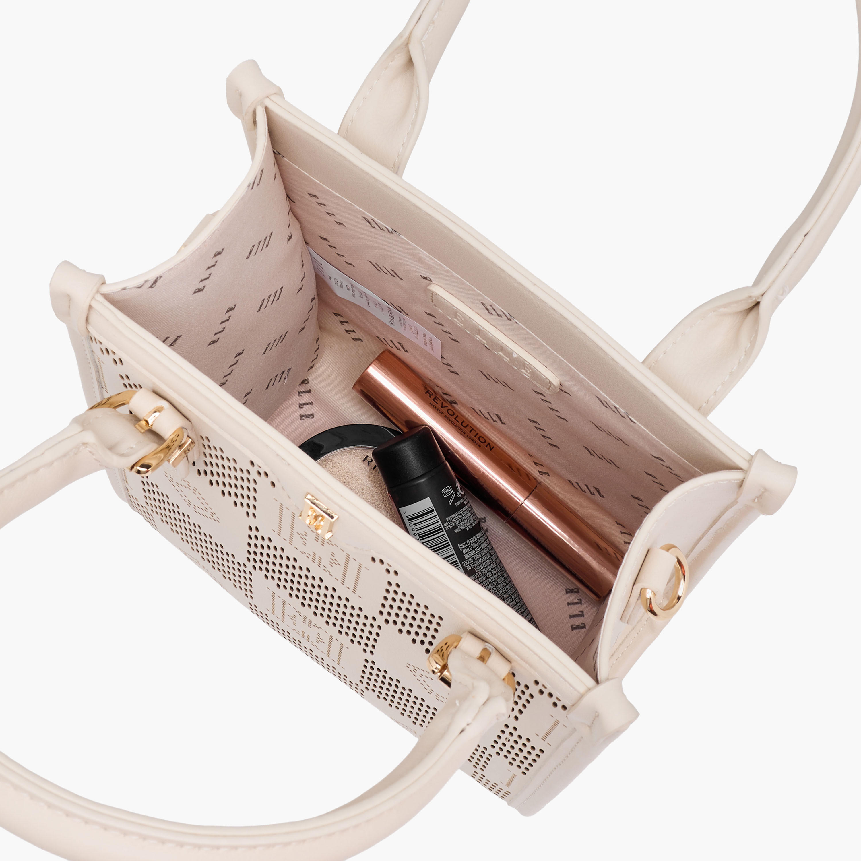 Elle Textured Tote Bag with Detachable Strap-women-bagsandwallets-handbags-image-9