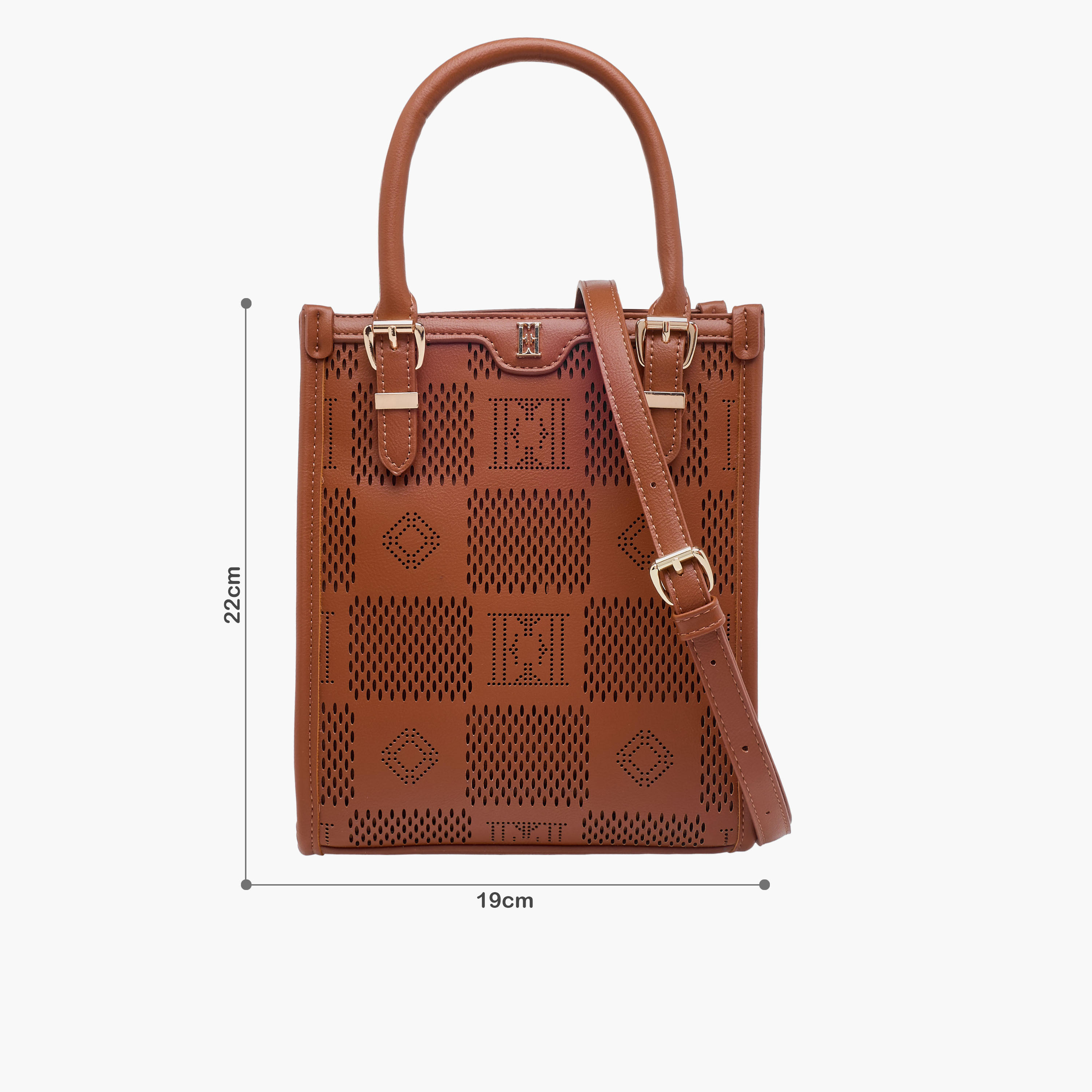 Elle Textured Tote Bag with Detachable Strap-women-bagsandwallets-handbags-image-2
