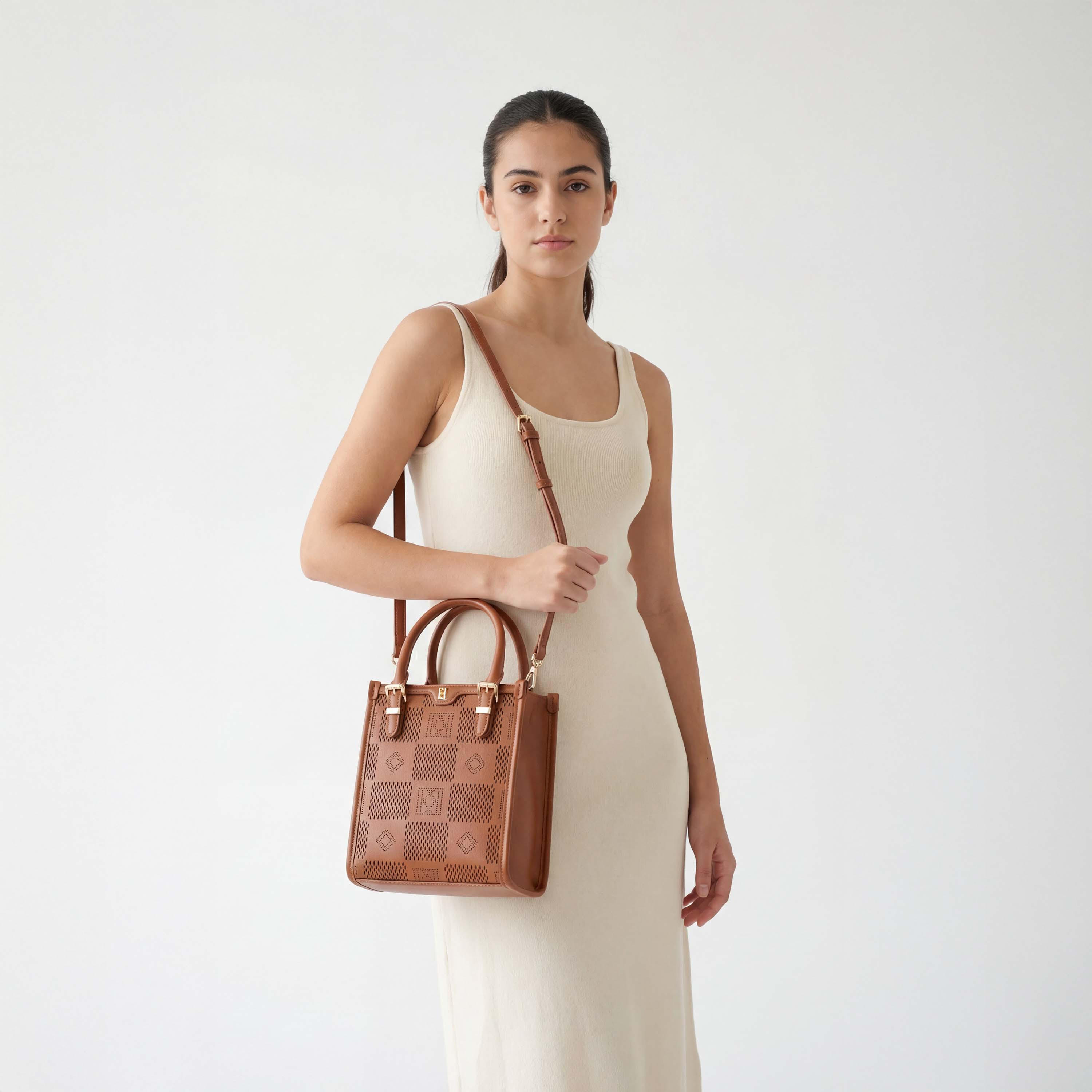 Elle Textured Tote Bag with Detachable Strap-women-bagsandwallets-handbags-image-3