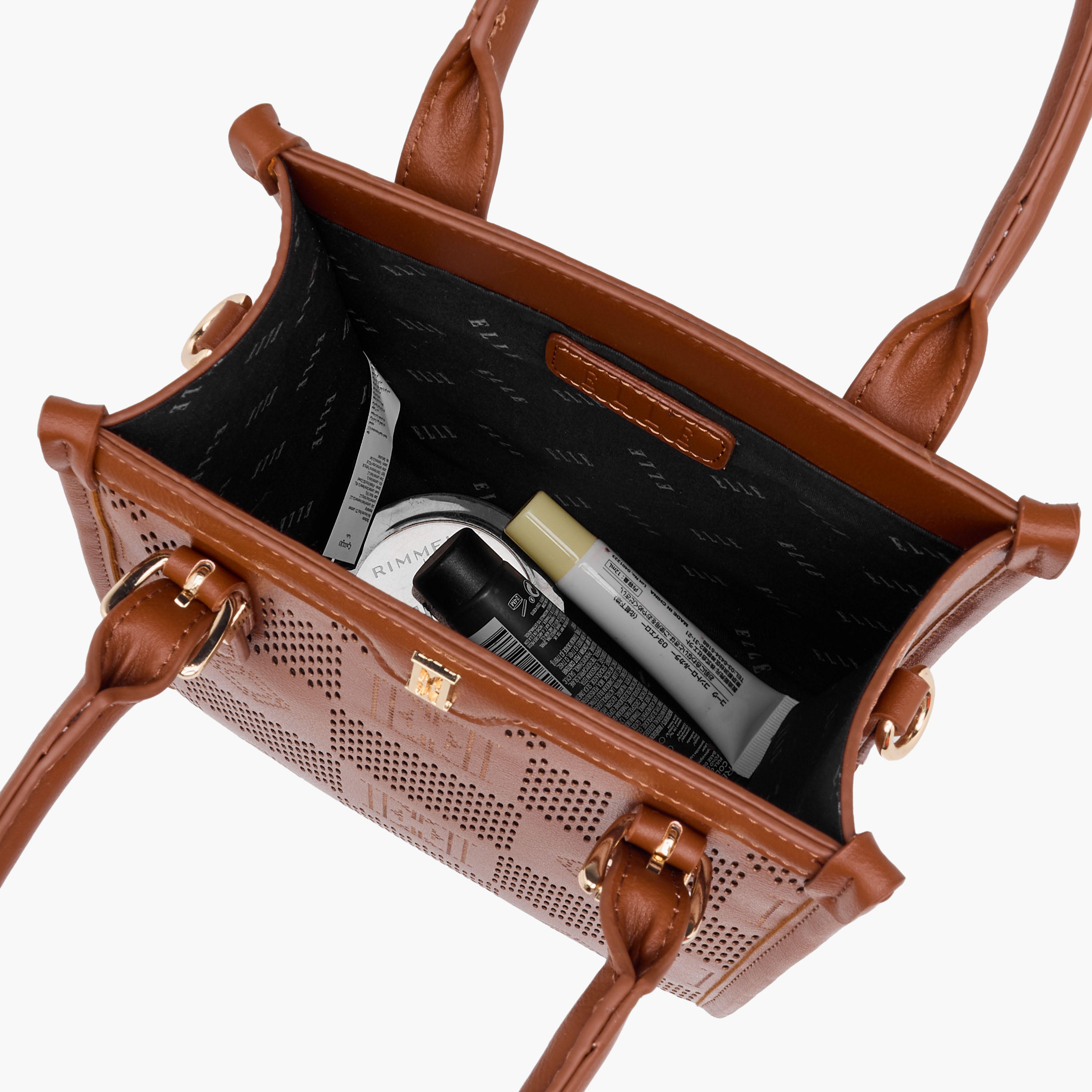 Elle Textured Tote Bag with Detachable Strap-women-bagsandwallets-handbags-image-9