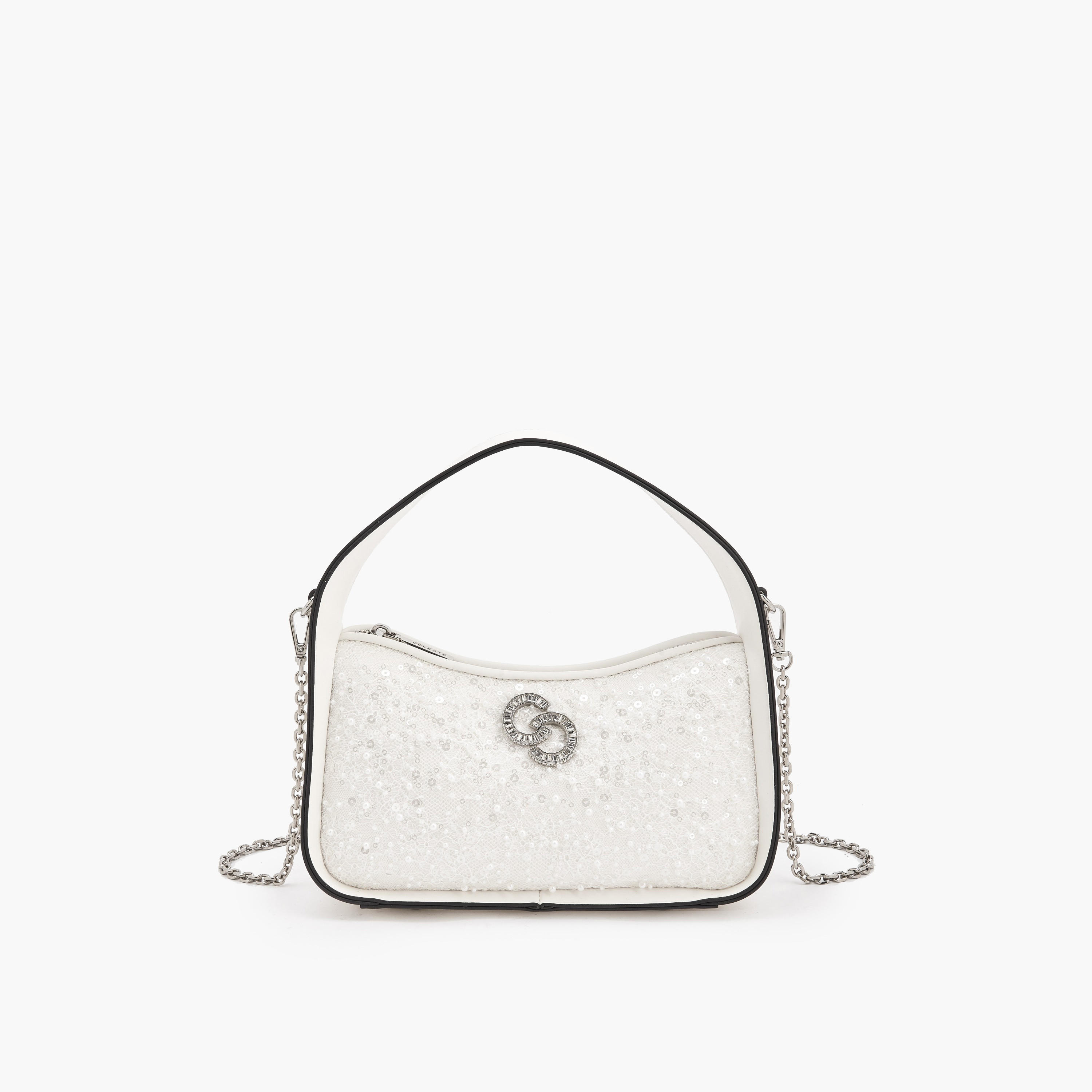 Celeste Sequin Embellished Shoulder Bag with Zip Closure-women-bagsandwallets-handbags-image-1
