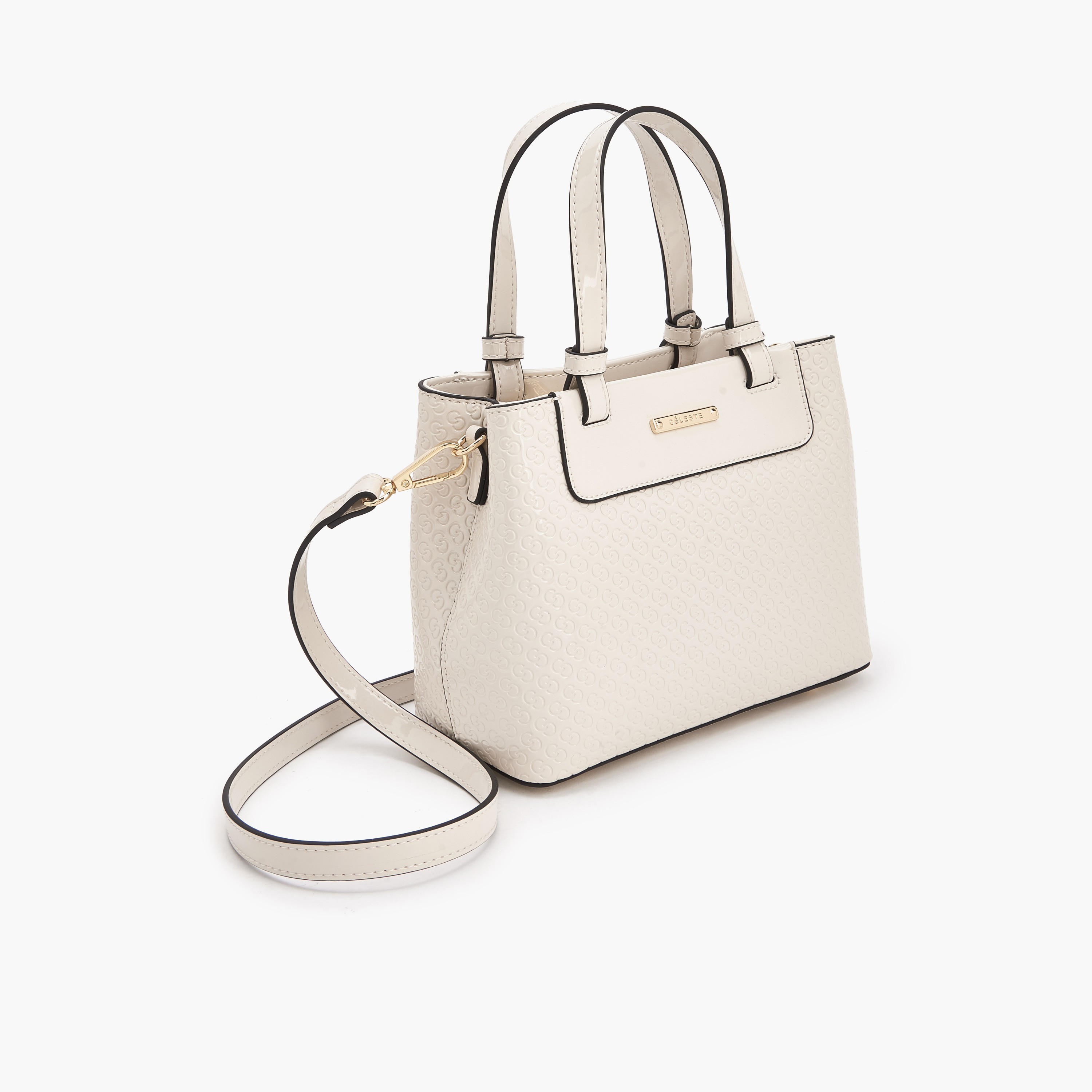 شنطة توتي بنقوش مونوجرام ومقابض مزدوجة من سيليست-women-bagsandwallets-handbags-image-4