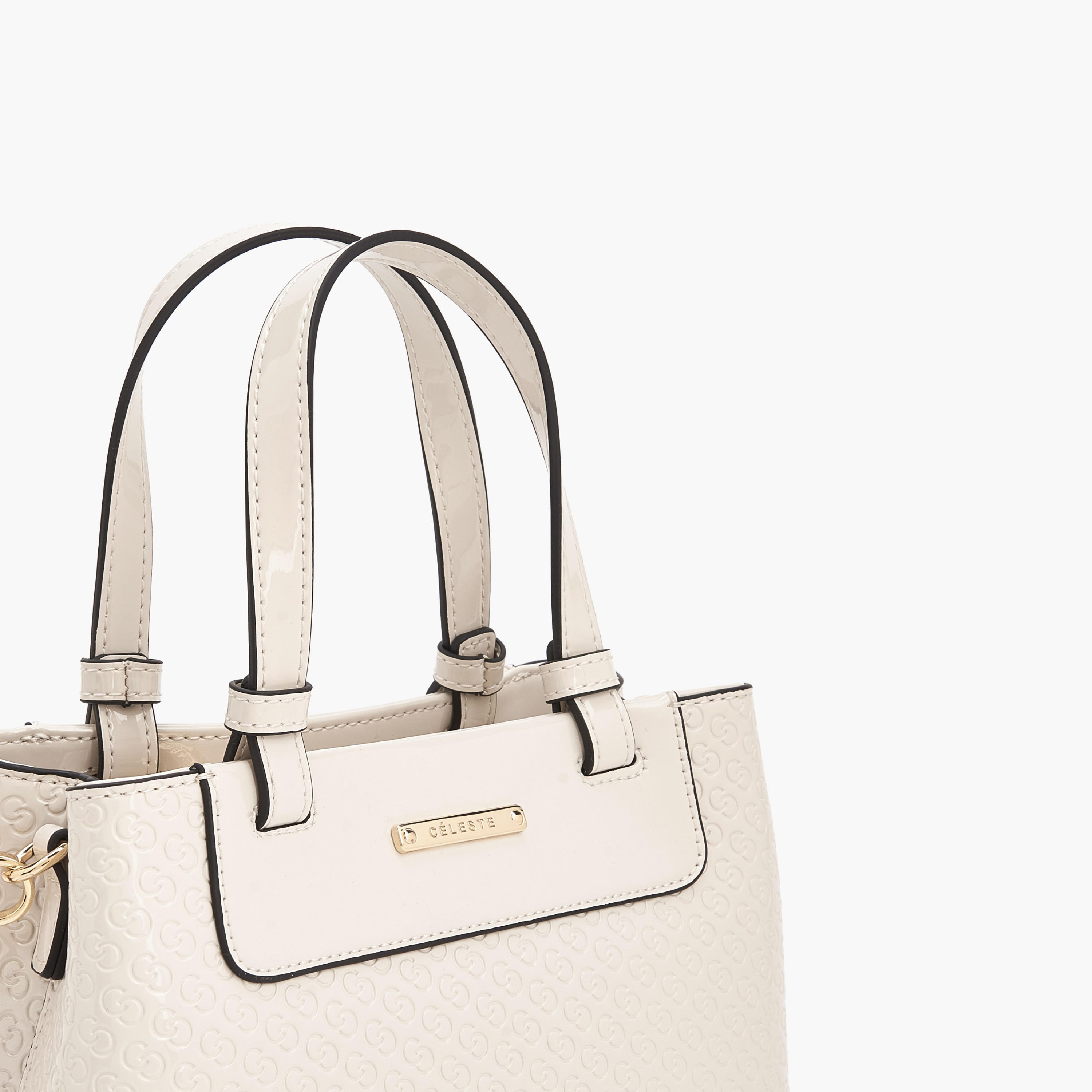 شنطة توتي بنقوش مونوجرام ومقابض مزدوجة من سيليست-women-bagsandwallets-handbags-image-5