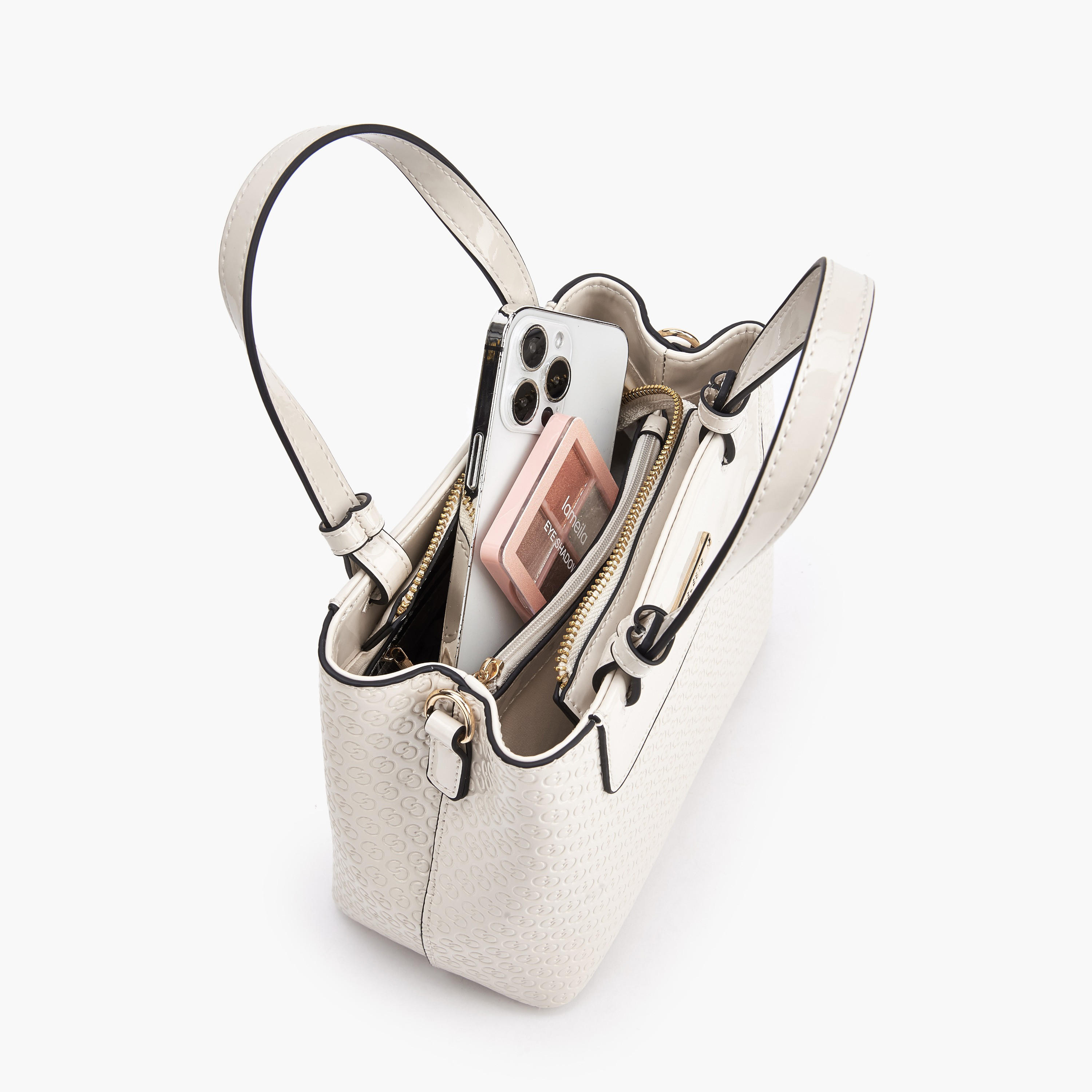 شنطة توتي بنقوش مونوجرام ومقابض مزدوجة من سيليست-women-bagsandwallets-handbags-image-8